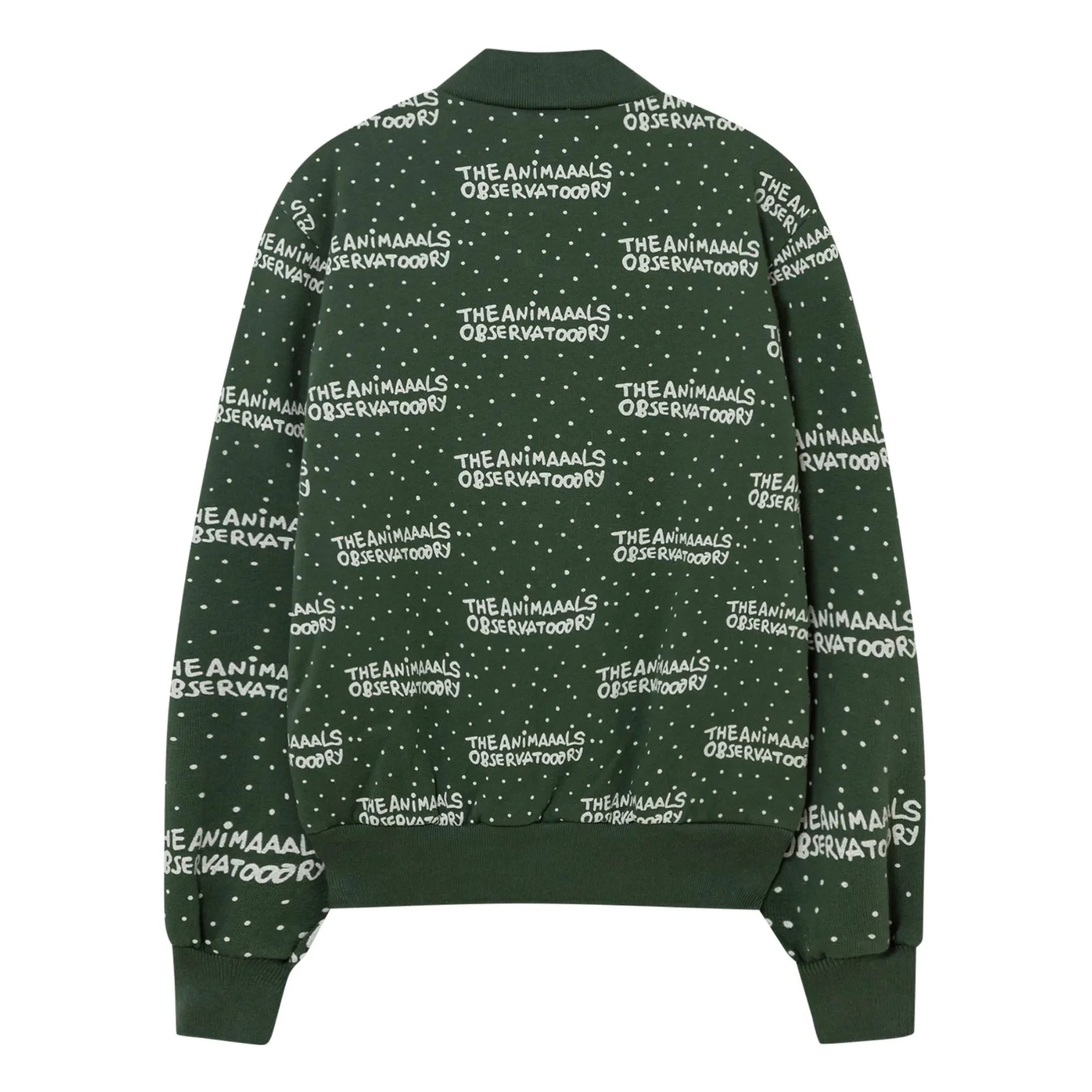 The Animals Observatory - Zebra Fermuarlı Sweatshirt | Koyu yeşil