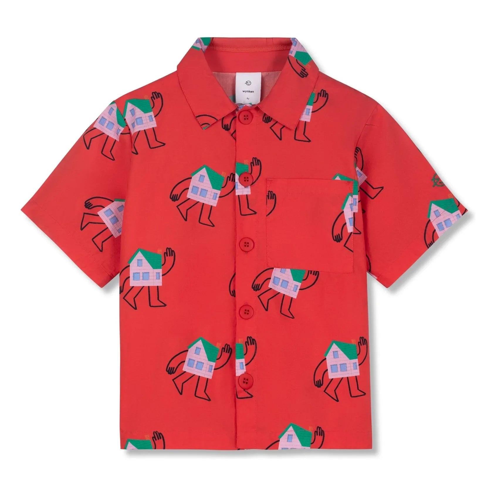 Wynken - Shirt Houses | Kırmızı