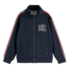 Scotch & Soda - Çizgili Fermuarlı Sweat | Lacivert