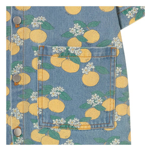 Tinycottons - Turuncu Denim Elbise | Mavi