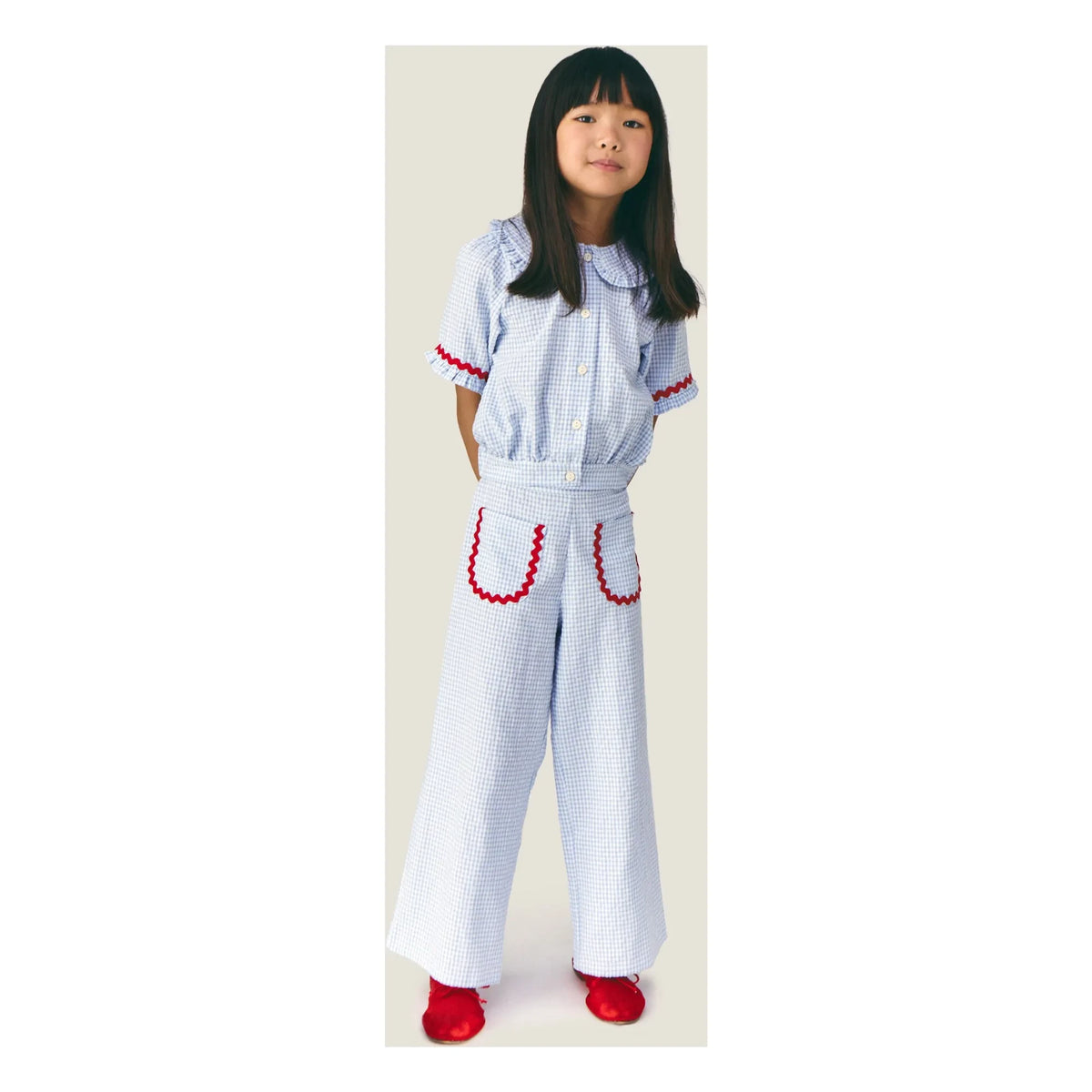 Mipounet - Pauline Vichy pantolon | Mavi