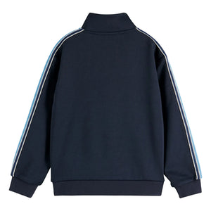 Scotch & Soda - Çizgili Fermuarlı Sweat | Lacivert