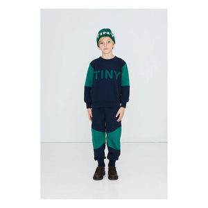Tinycottons - Organik Pamuk Renk Bloklu Sweatshirt | Lacivert