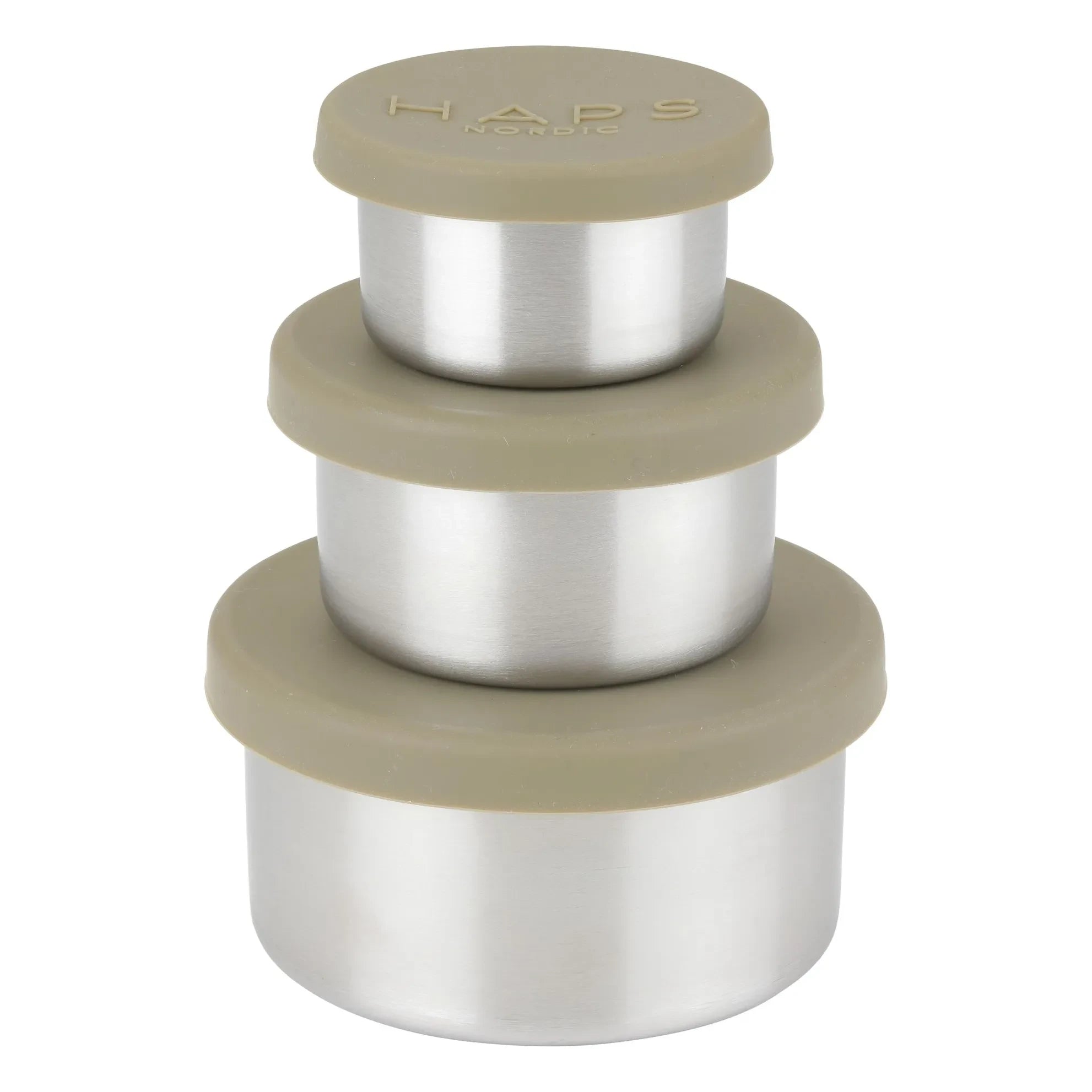 Haps Nordic - Çelik öğle yemeği kutuları - 3'lü set | Yeşil