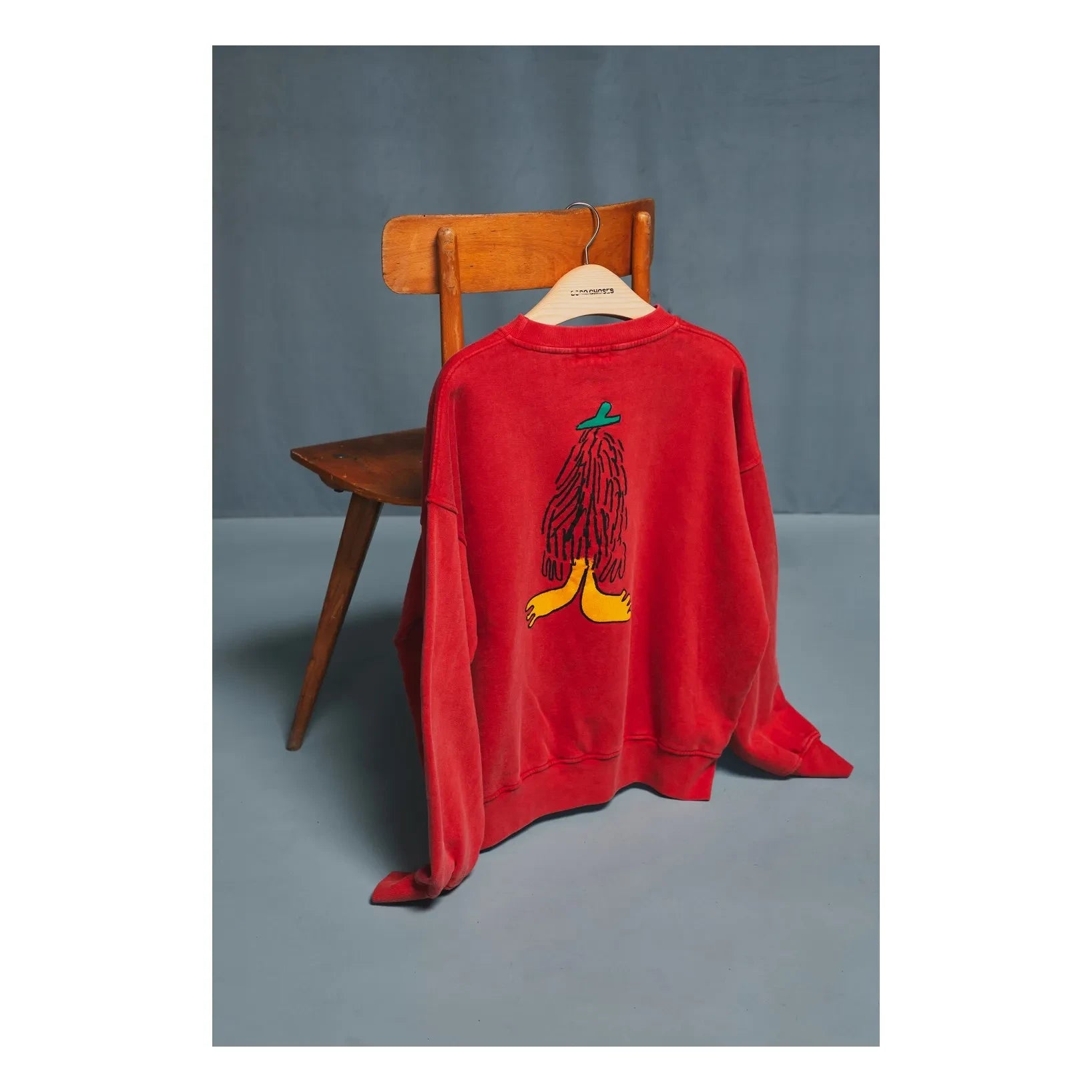 Bobo Choses - Hidden Monster organik pamuklu sweatshirt | Kırmızı
