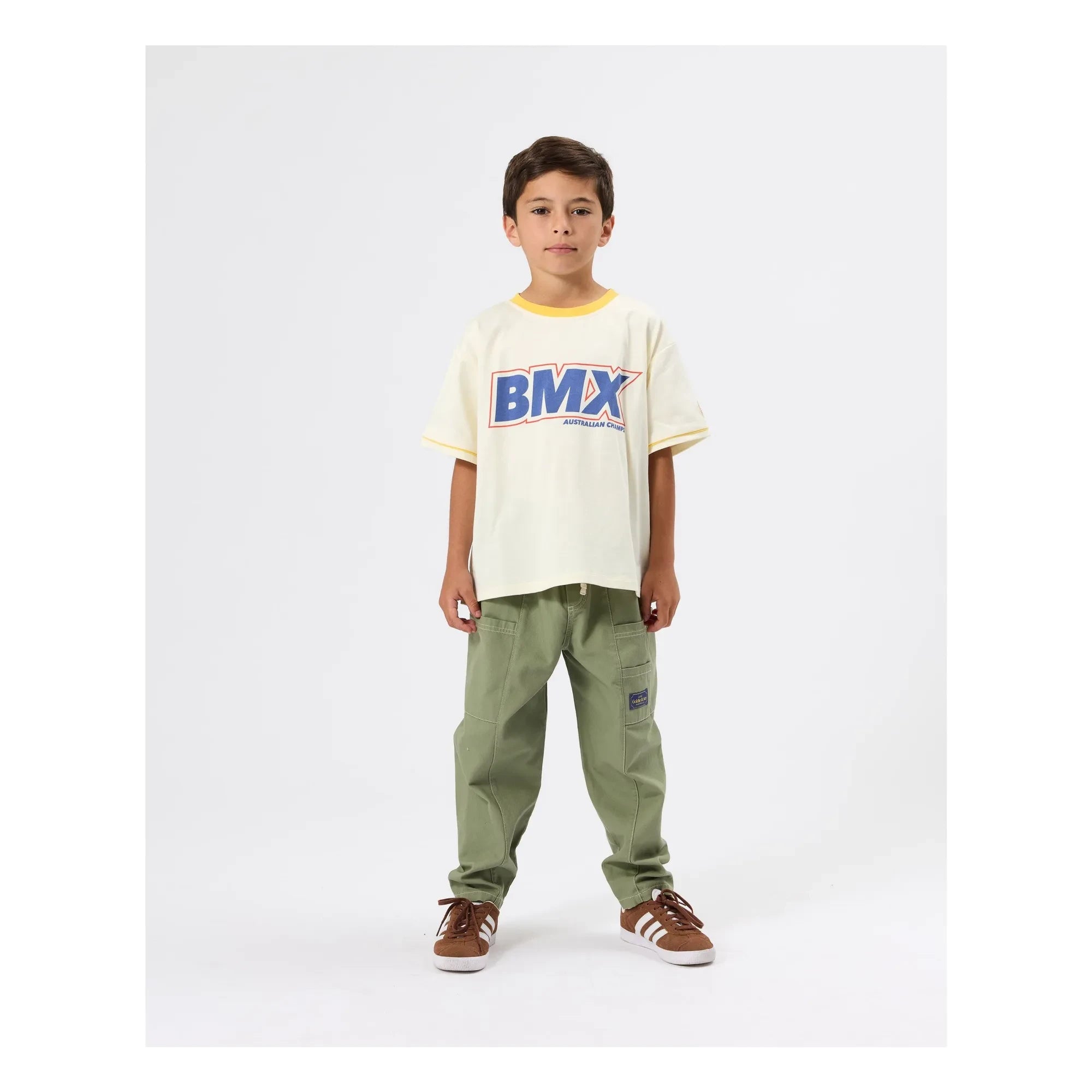 Goldie + Ace - Oversize BMX Tişört | Krem