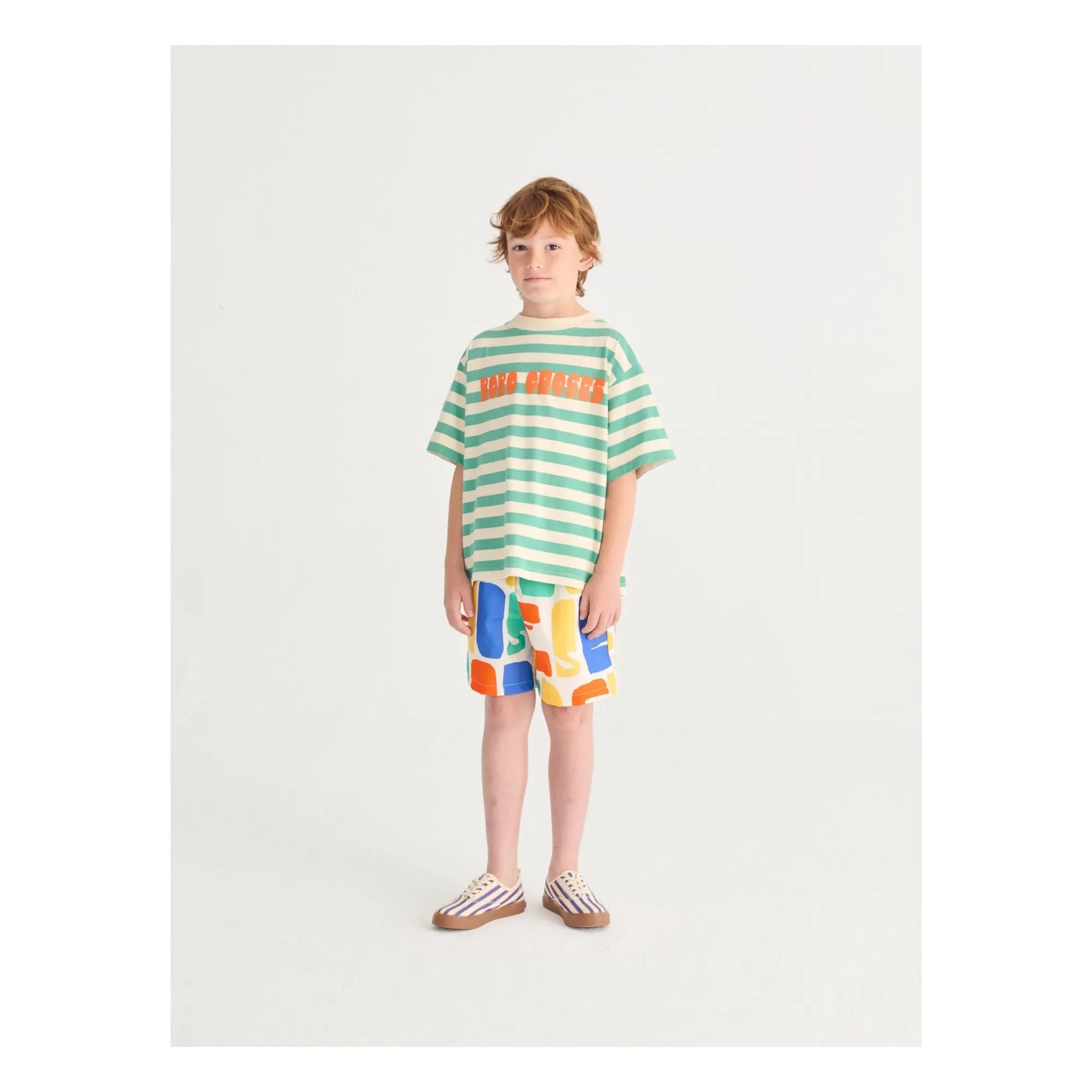Bobo Choses - Çizgili Bobo Choses T-shirt | Yeşil