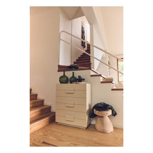 HKliving - Geniş 4 çekmeceli komodin | Krem