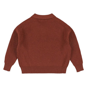 Morley - Zietse Örgü Polo Tişört | Terracotta