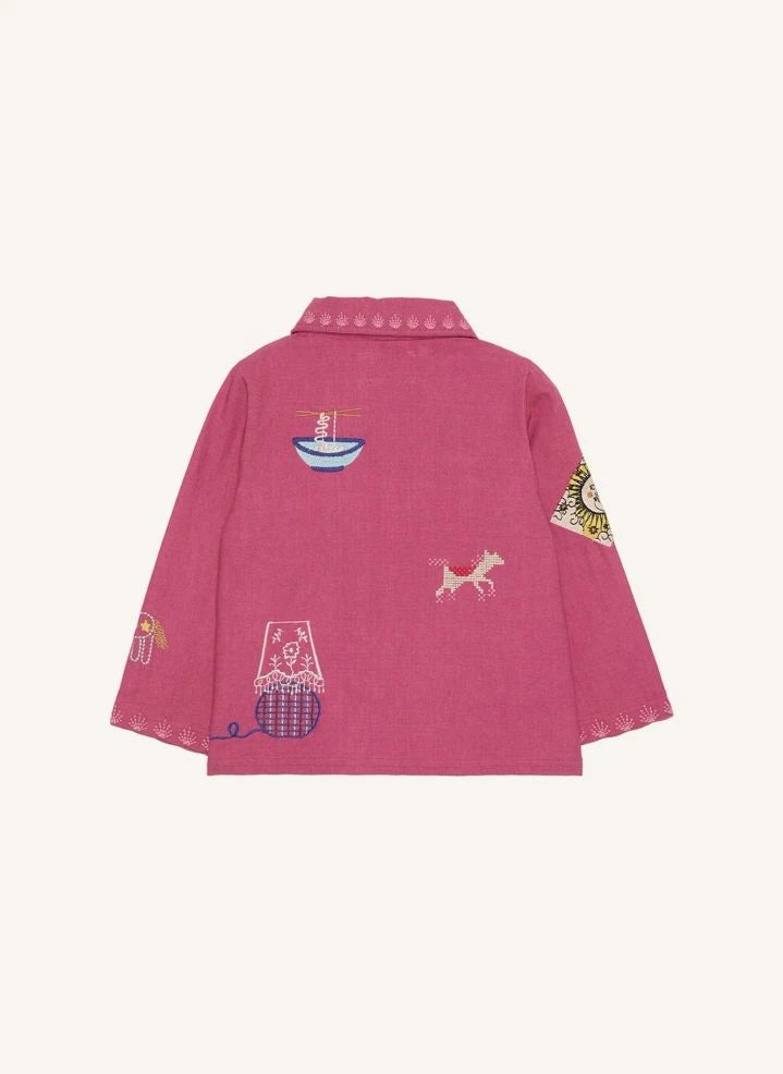SISSEL EDELBO - My Coton Bio Ceket - Çocuk Koleksiyonu | Fuşya
