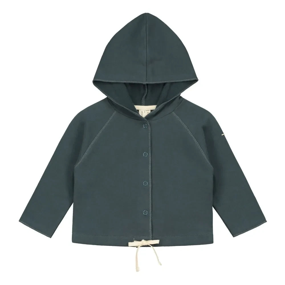 Gray Label - Organik Pamuklu Kapüşonlu Sweatshirt | Gri mavi