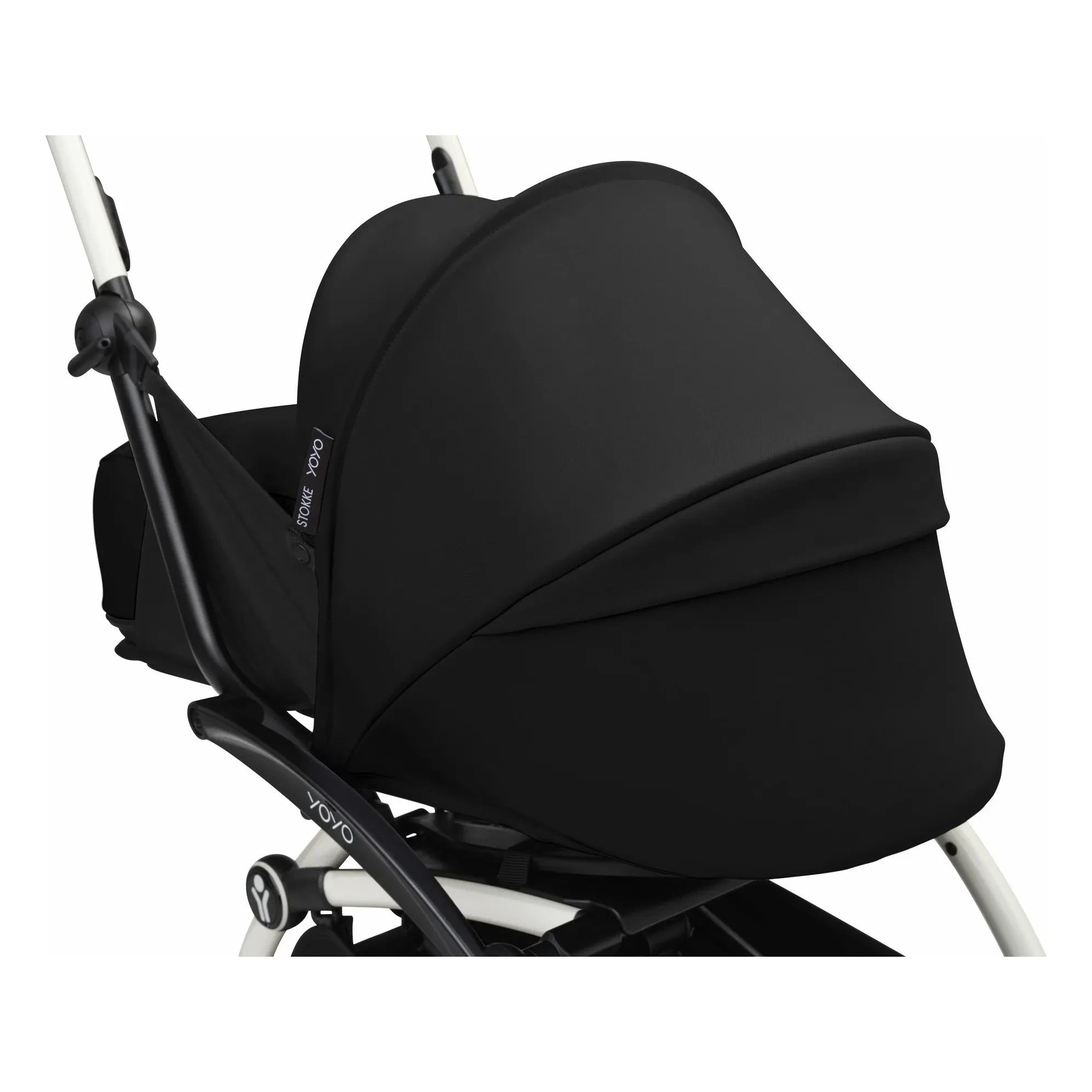 Stokke® - YOYO³ 0+ yenidoğan bebek arabası Beyaz çerçeve | Siyah