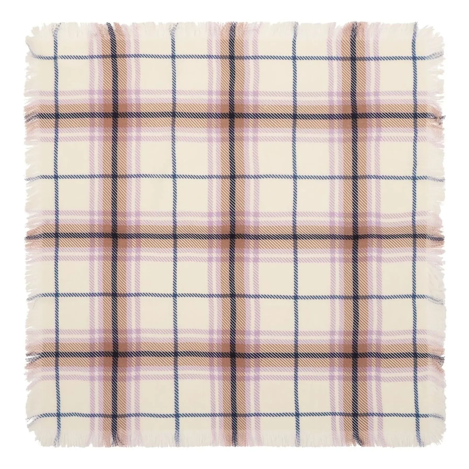 Bompard - Mini Carré Tartan Kaşmir Atkı | Mauve