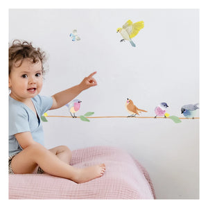 MIMI'lou - Dalda İlkbahar Kuşları Bordür Duvar Stickerı