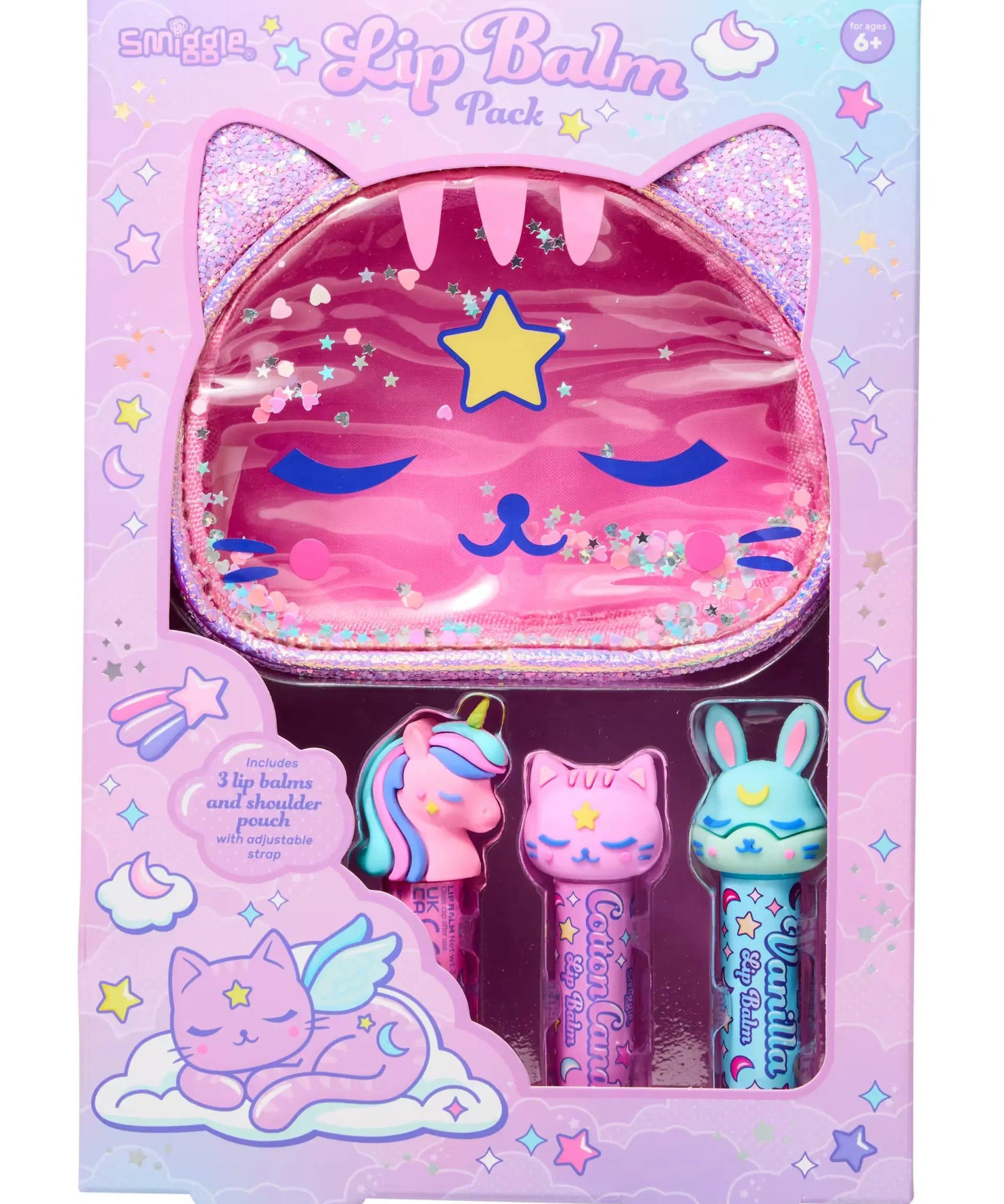 Smiggle - Dudak Balsamı 3'lü Çantalı Paket-Dinossi