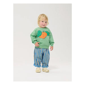 Bobo Choses - Turuncu organik pamuk sweatshirt | Yeşil