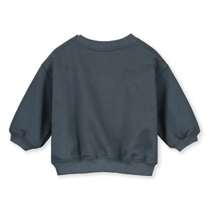 Gray Label - Mini organik pamuklu sweatshirt | Gri mavi