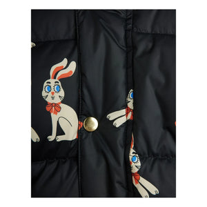 Mini Rodini - Lapins Geri Dönüştürülmüş Elyaf Dolgulu Mont | Siyah
