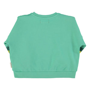 Piupiuchick - Çizgili Sweatshirt Organik Pamuk | Yeşil