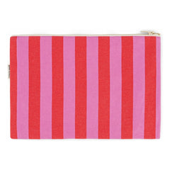 Rose in April - Lili çizgili clutch çanta | Pembe