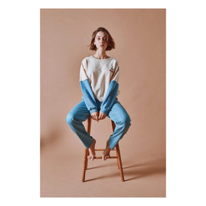Emile et Ida - Organik pamuk baskılı sweatshirt | Krem