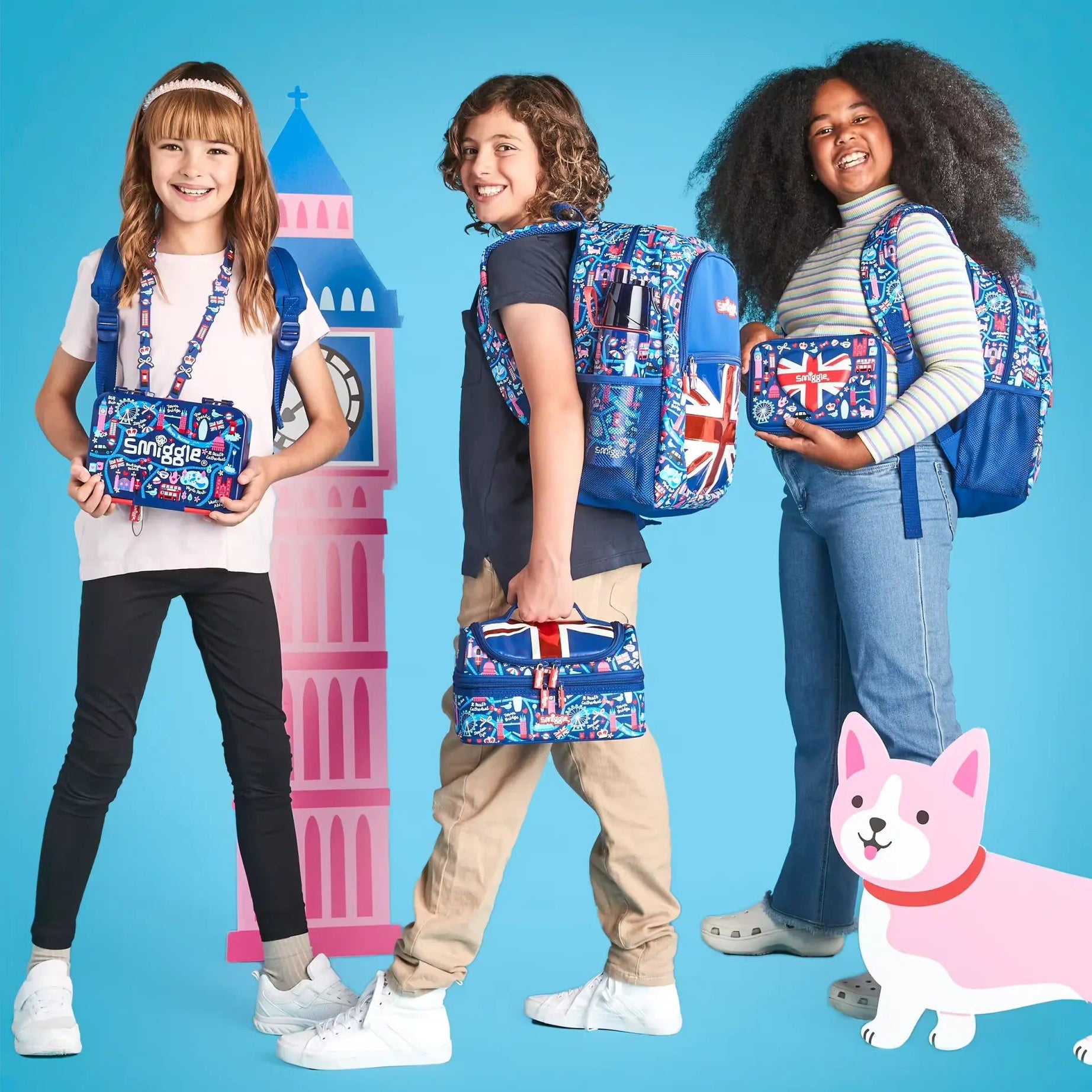 Smiggle - Little London Klasik Sırt Çantası-Dinossi