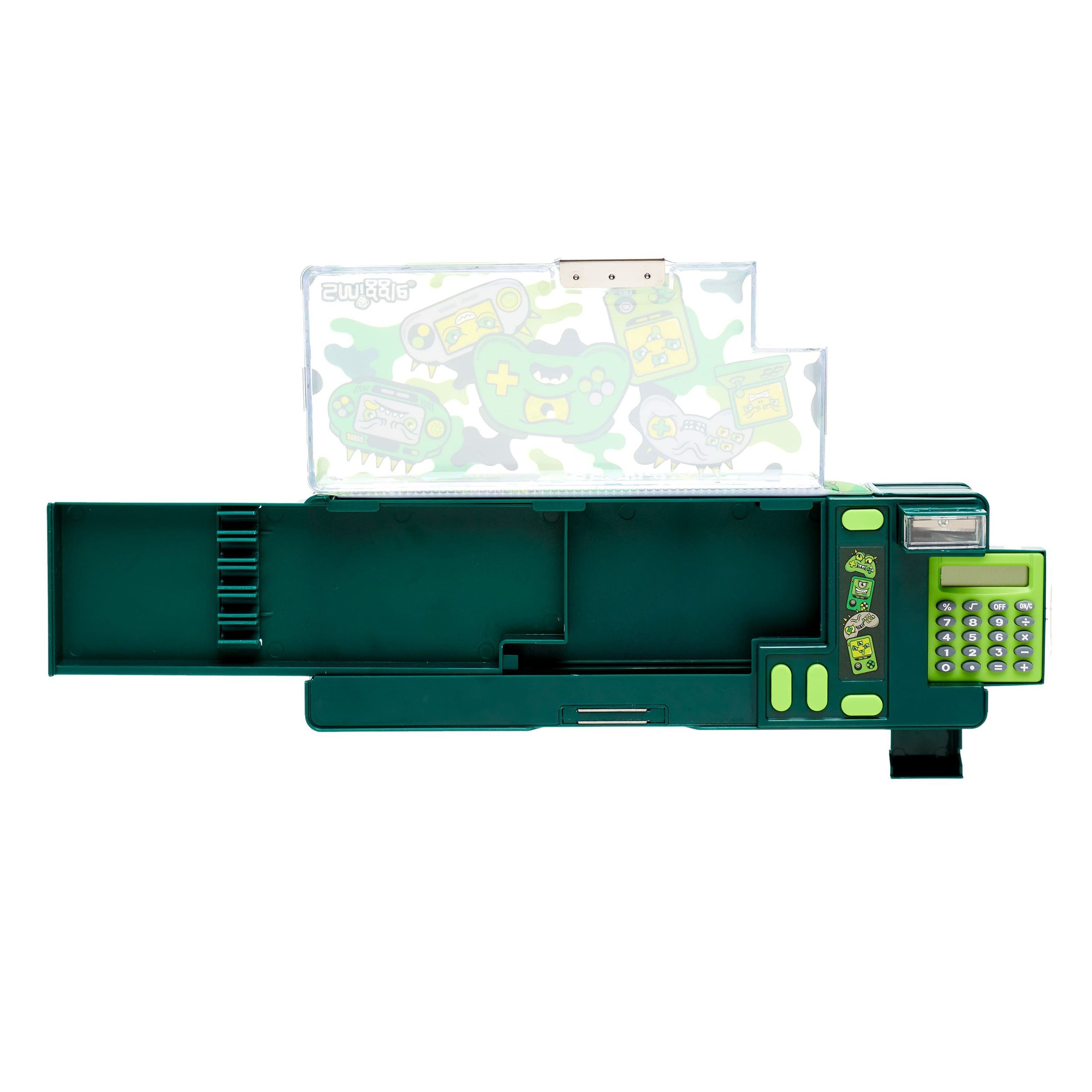 Smiggle - Oyun Tutkunu Hesap Makineli Pop Out Otomatik Kalem Kutusu-Dinossi