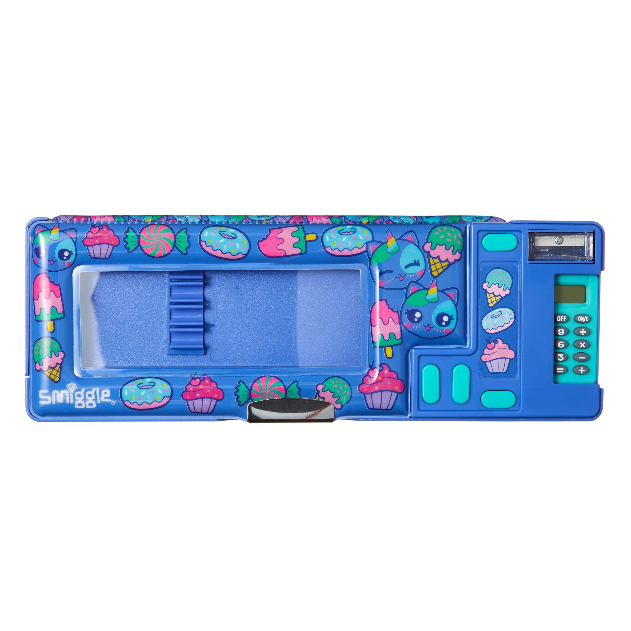 Smiggle - Budz Tatlı Donutlar Hesap Makineli Pop Out Otomatik Kalem Kutusu-Dinossi