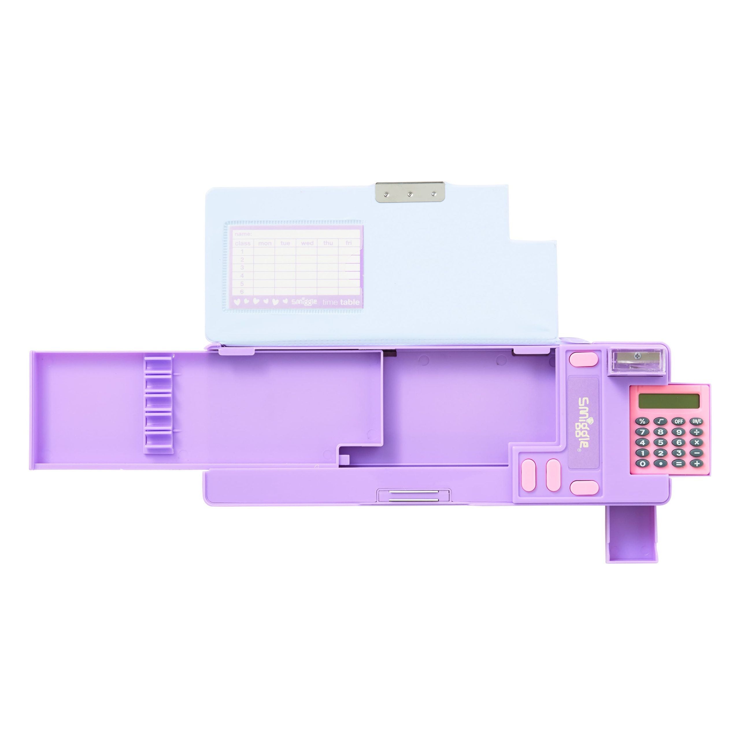 Smiggle - İsimlikli Unicorn Hesap Makineli Pop Out Otomatik Kalem Kutusu-Dinossi