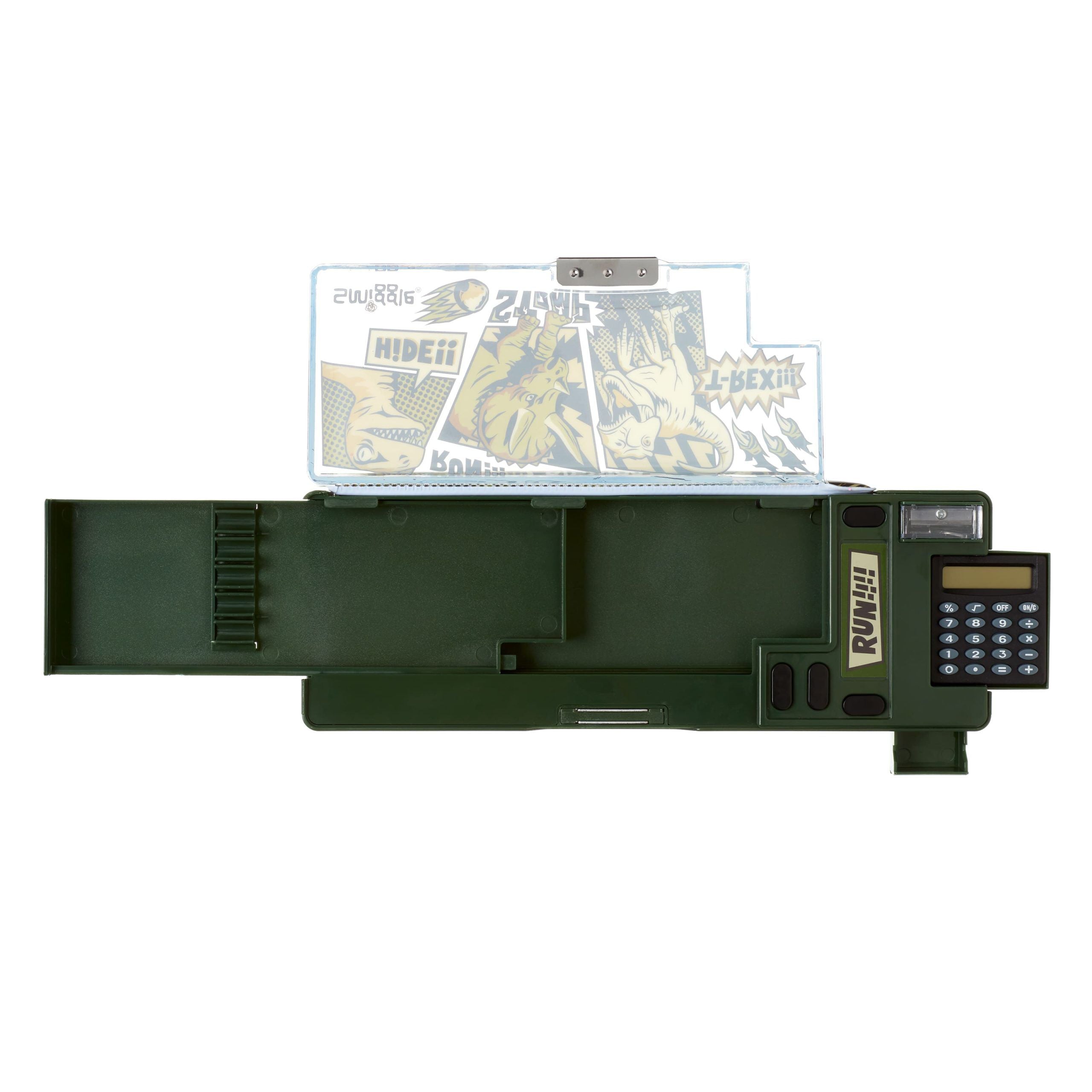 Smiggle - Beyond Vahşi Dinozorlar Hesap Makineli Pop Out Otomatik Kalem Kutusu-Dinossi