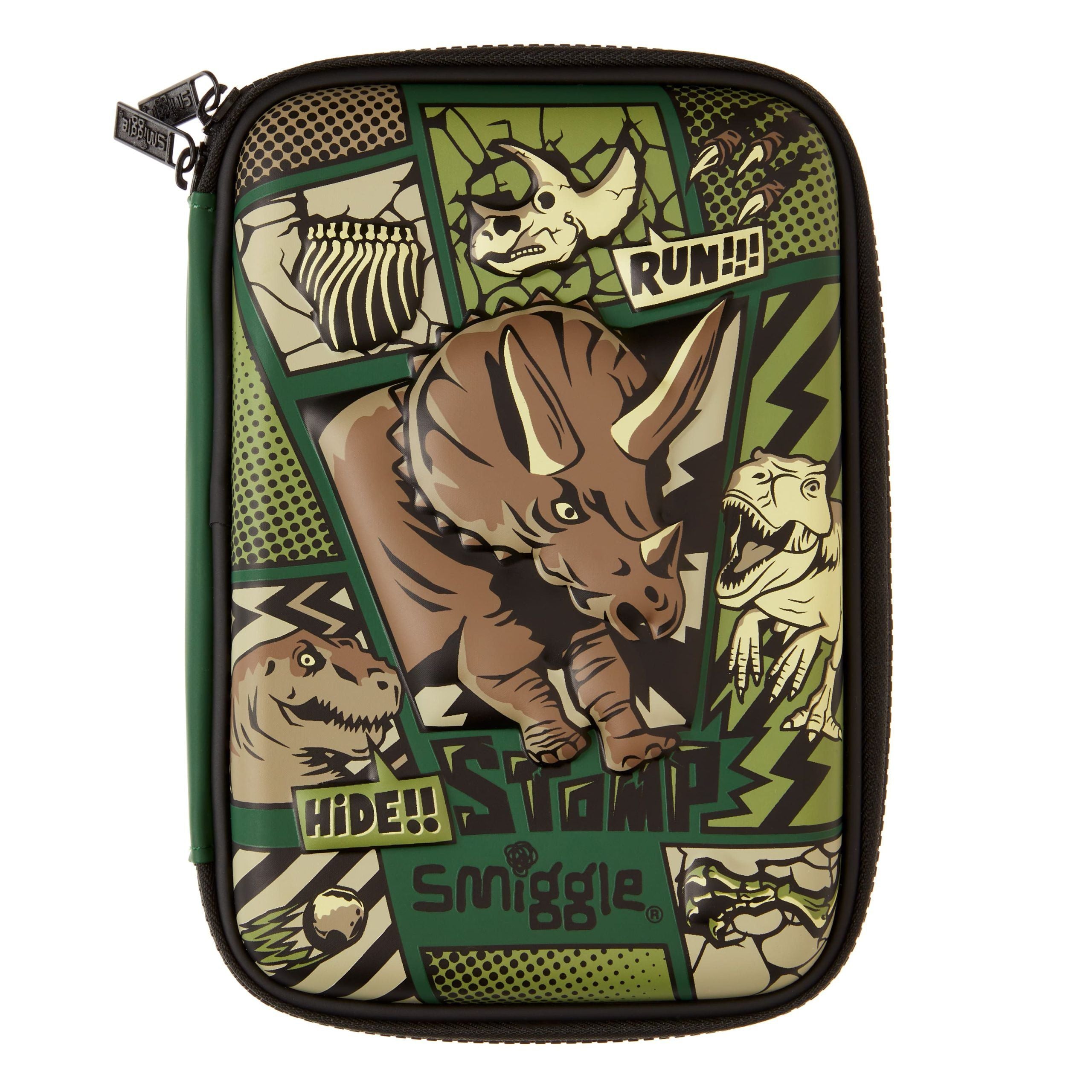 Smiggle - Beyond 3D Kabartmalı Dinozor Kalem Kutusu-Dinossi