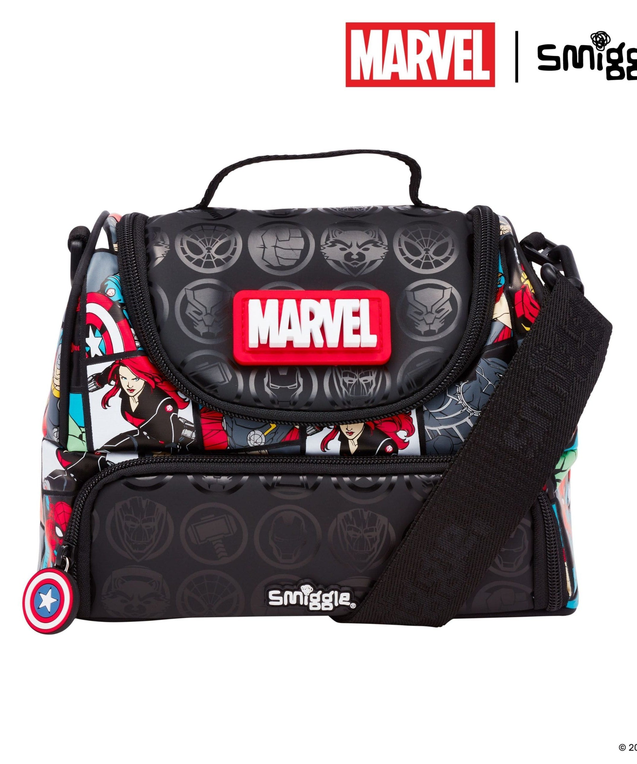 Smiggle - Marvel Çift Katlı Beslenme Çantası-Dinossi