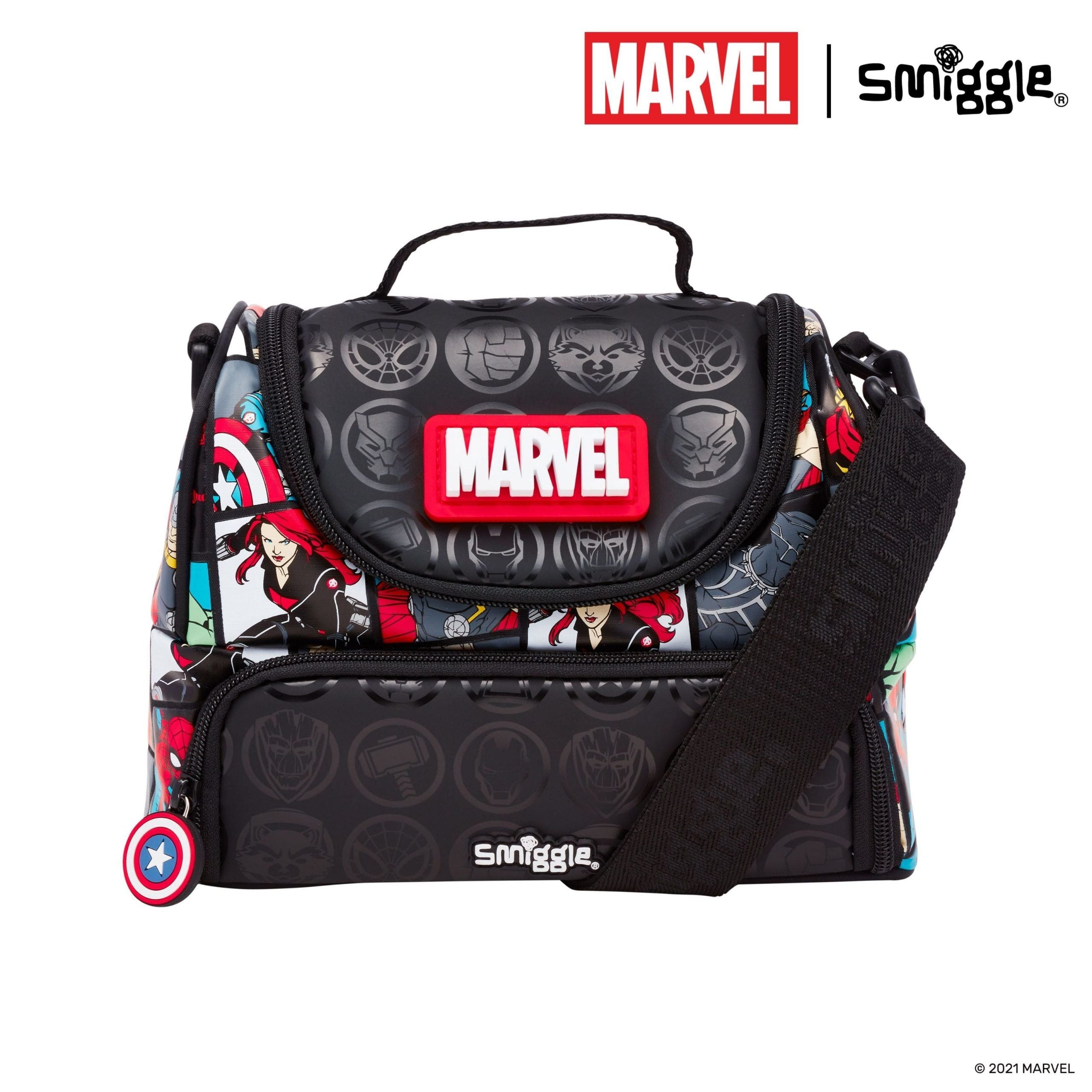 Smiggle - Marvel Çift Katlı Beslenme Çantası-Dinossi
