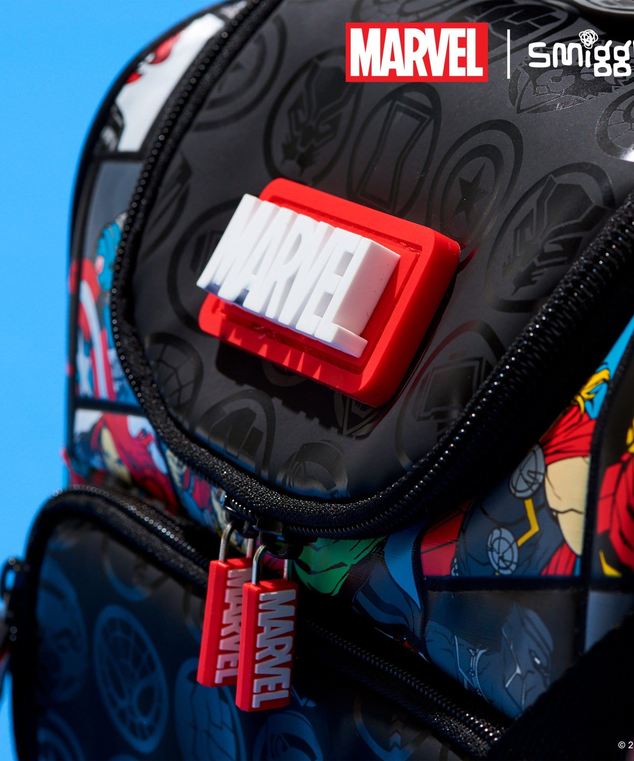 Smiggle - Marvel Çift Katlı Beslenme Çantası-Dinossi