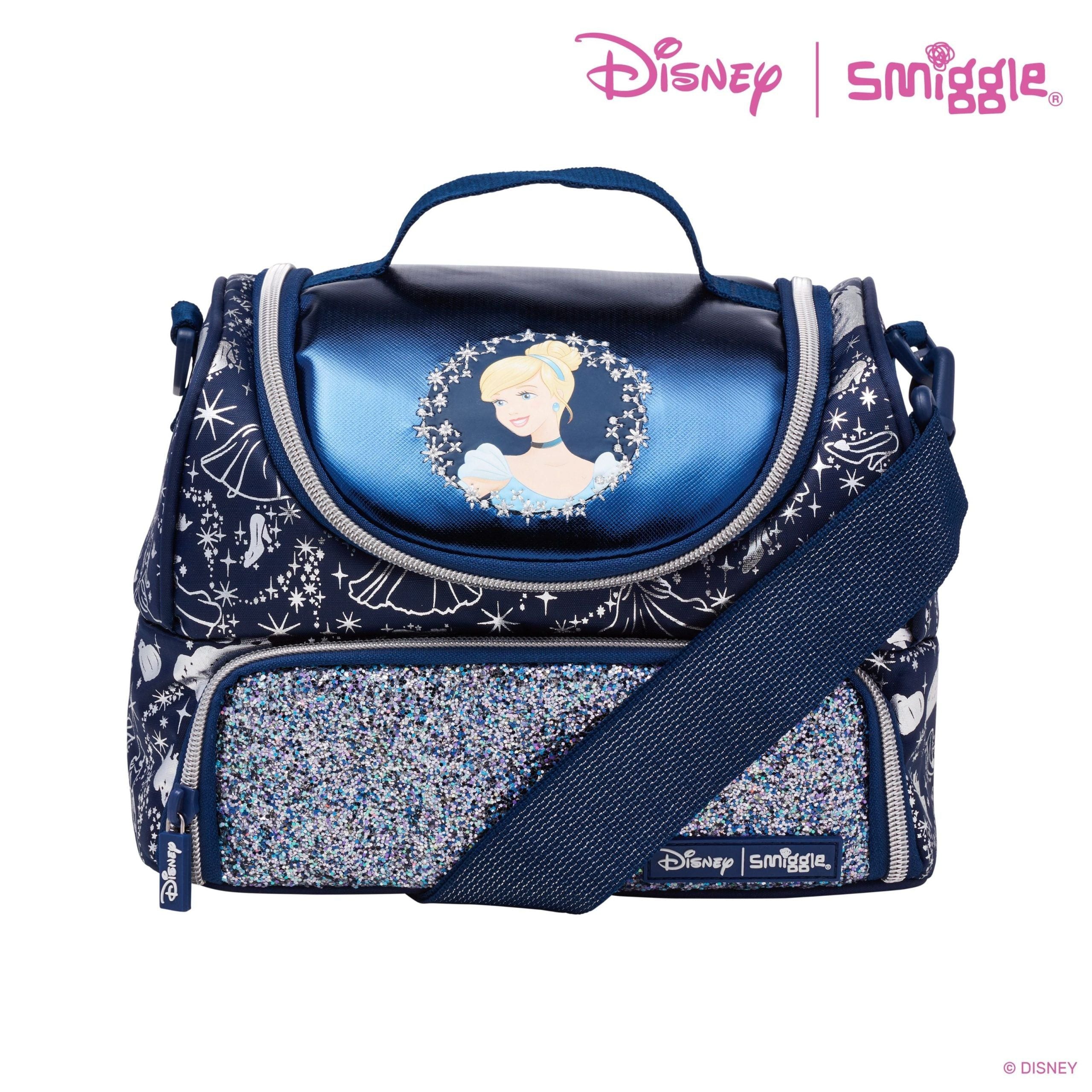 Smiggle - Disney Princess Sindirella Askılı Çift Katlı Beslenme Çantası-Dinossi