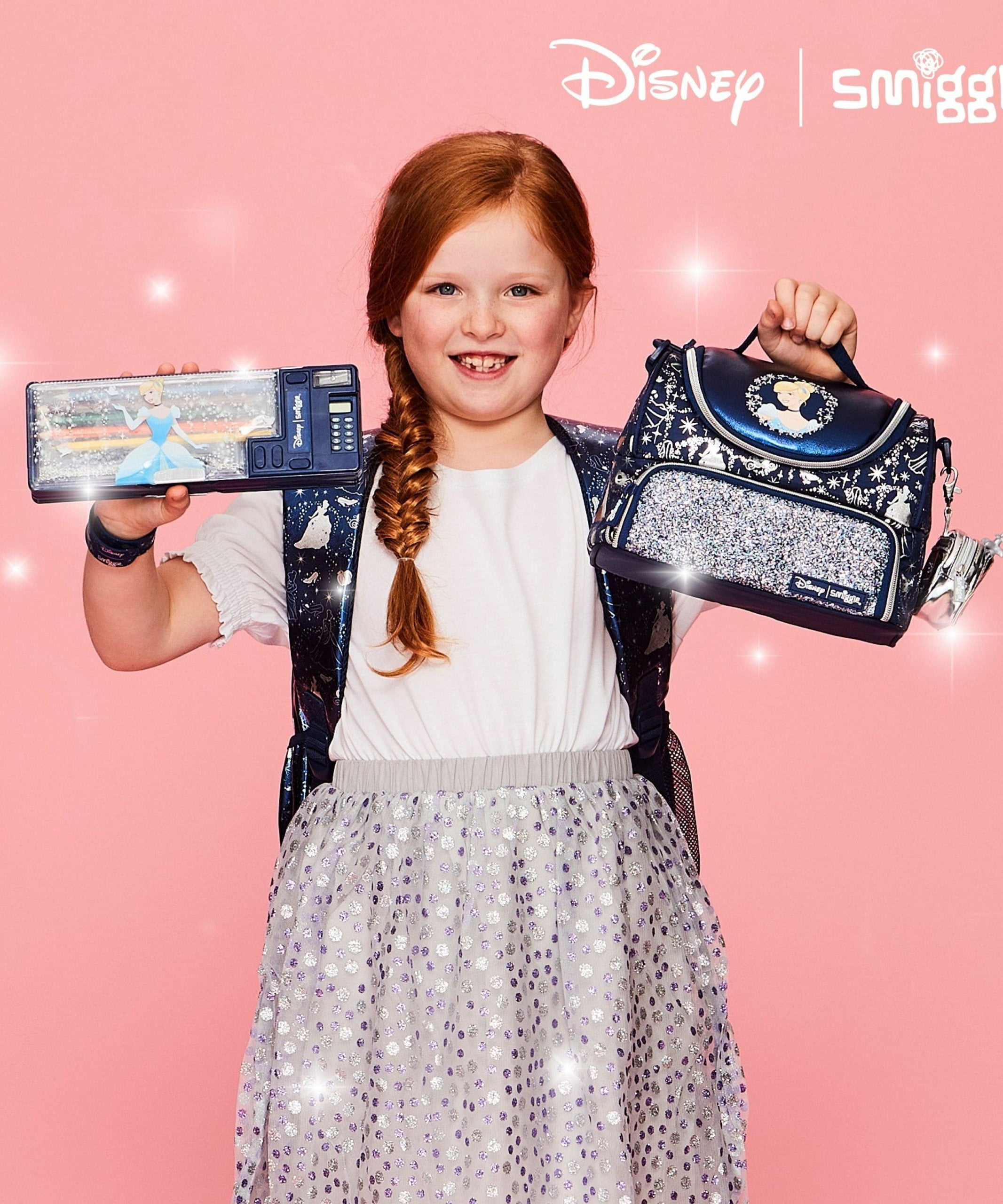 Smiggle - Disney Prenses Sindirella Hesap Makineli Otomatik Kalem Kutusu-Dinossi