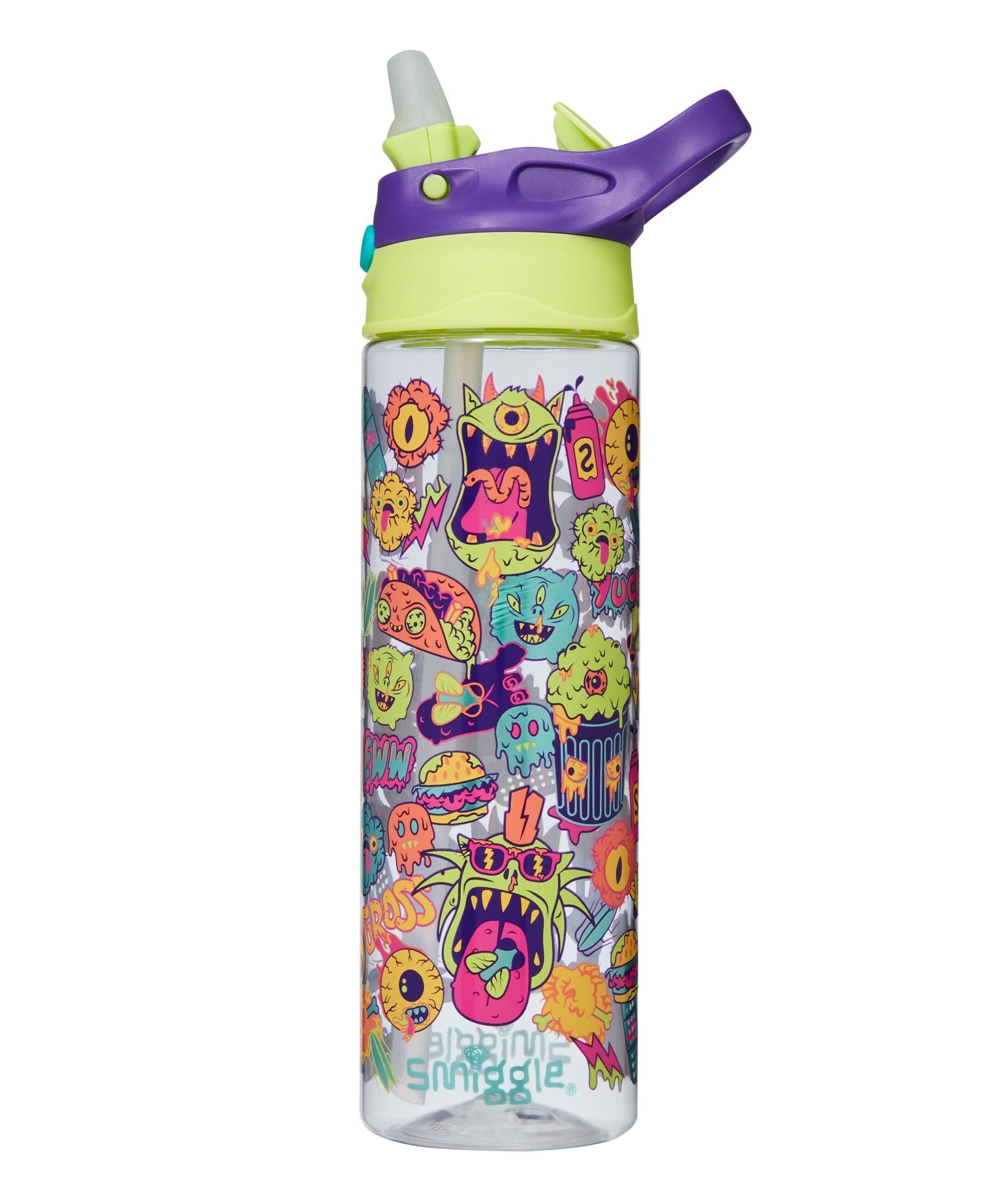 Smiggle - Ziggy Gizli Pipetli 630ML Suluk-Dinossi