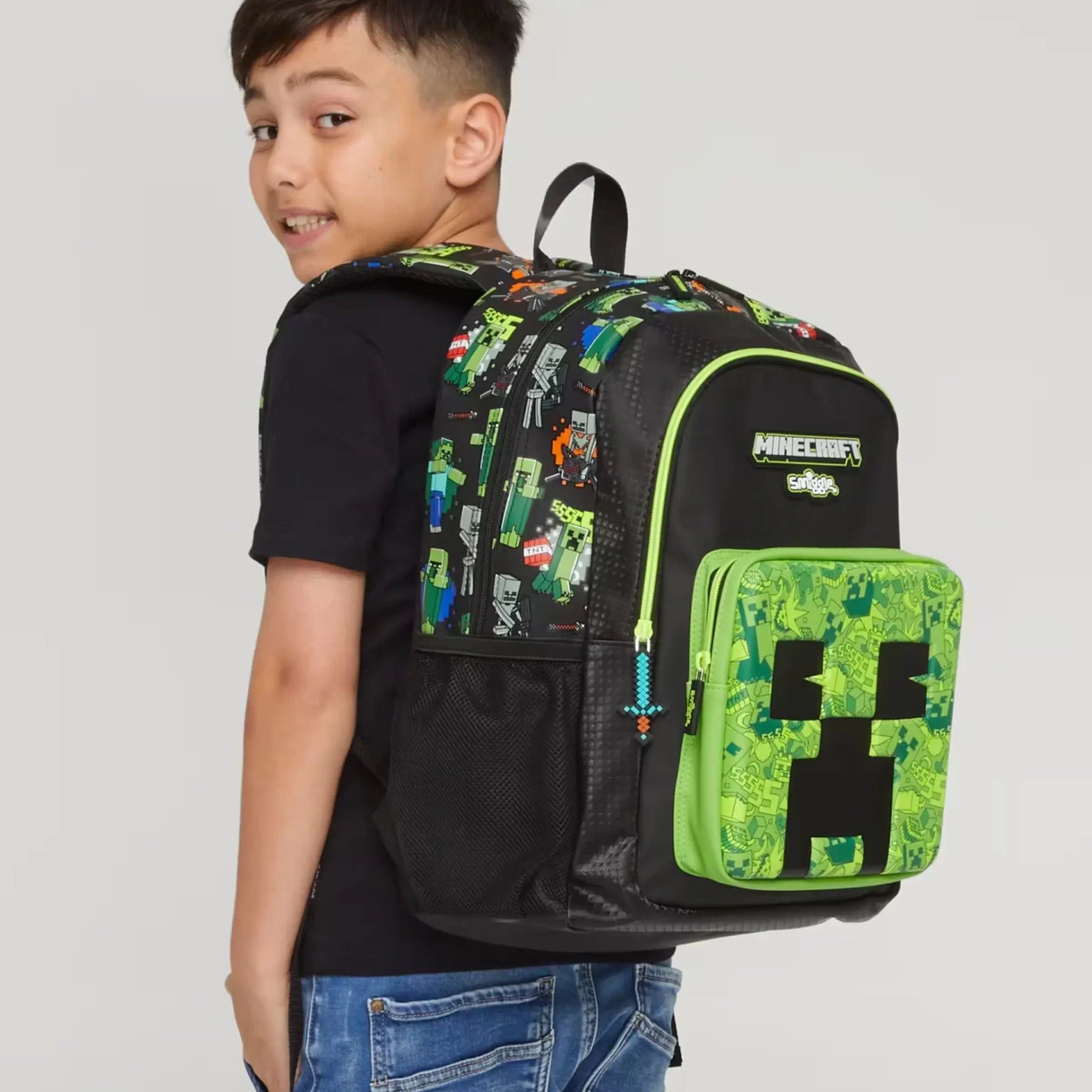 Smiggle - Minecraft Klasik Sırt Çantası-Dinossi