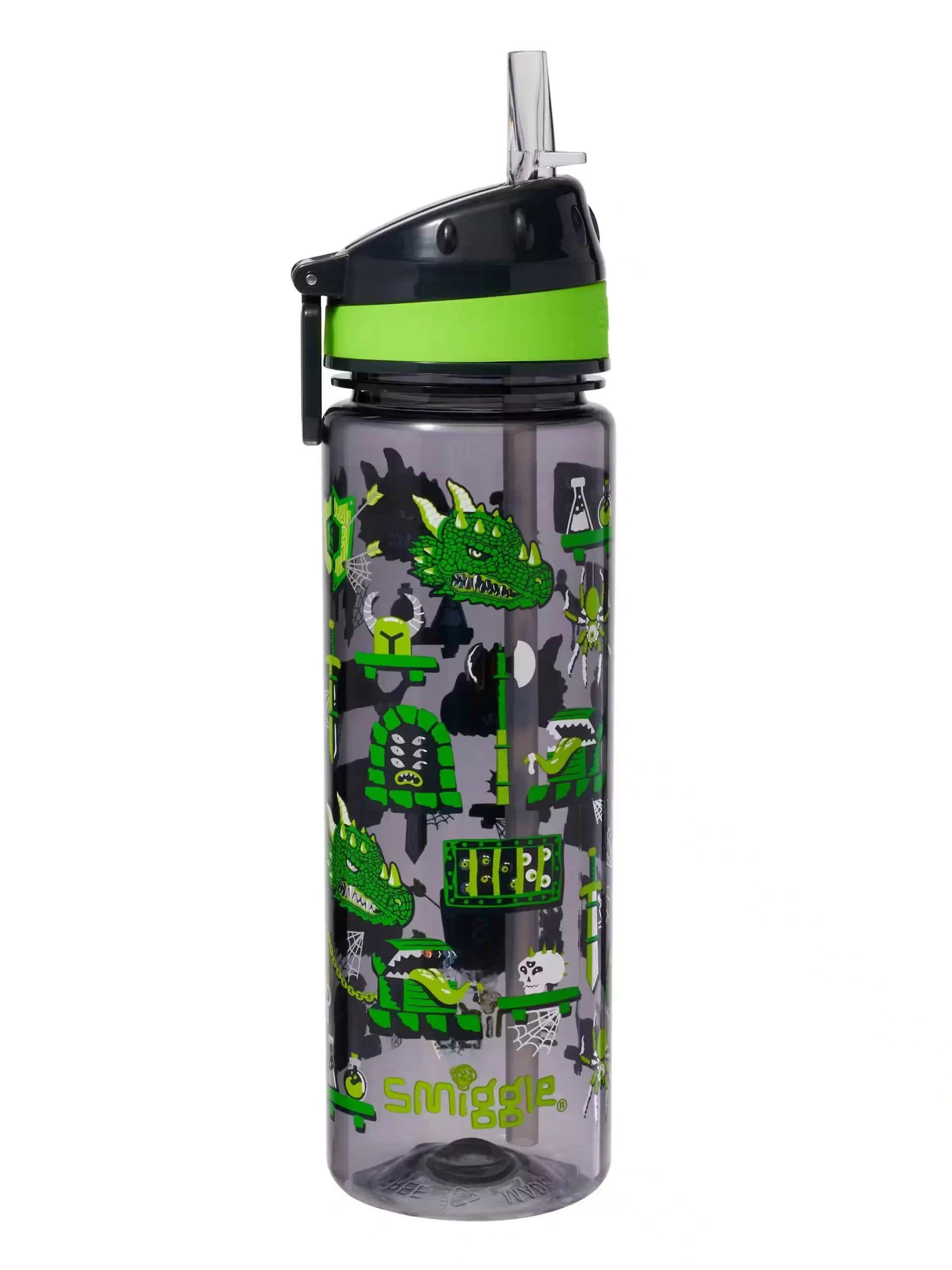 Smiggle - Hi There Pipetli 650ML BPA İçermeyen Suluk-Dinossi