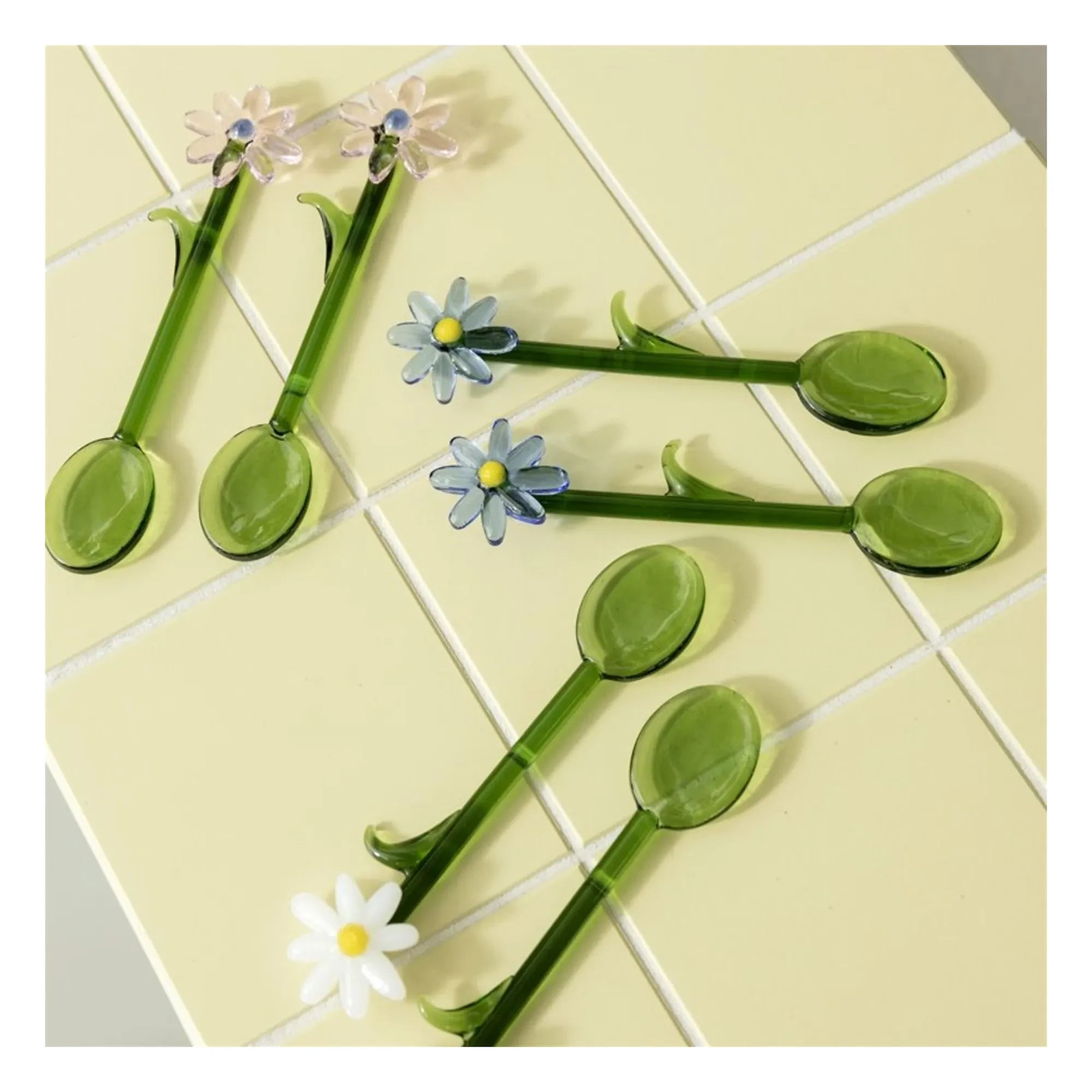 &Klevering - Spoons Flora - 2'li Set | Beyaz