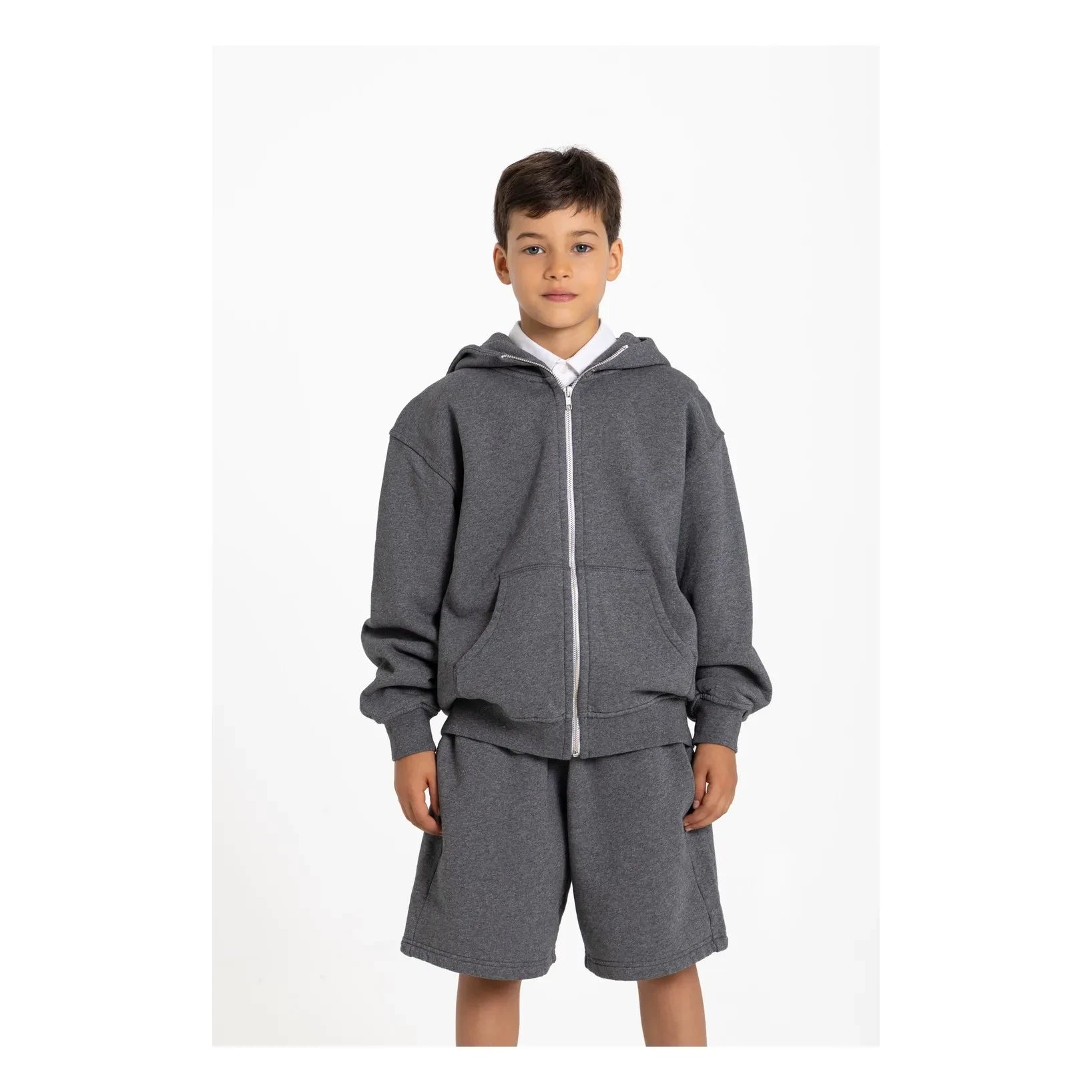 Smallable Kid - Whitmore Organik Pamuklu Sweatshirt | Gri Melanj