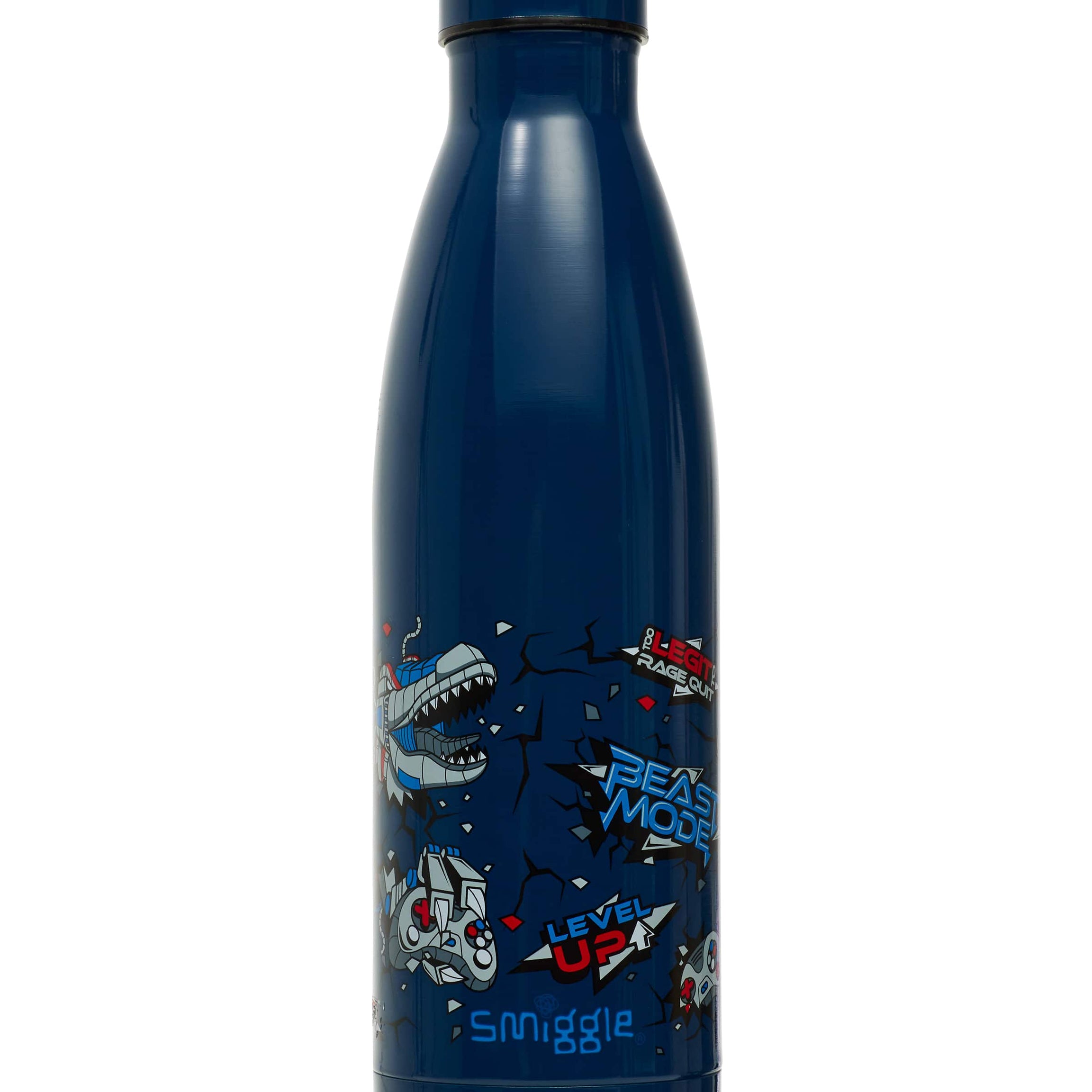 Smiggle - Fly High Kapaklı Çelik 500ML Matara-Dinossi