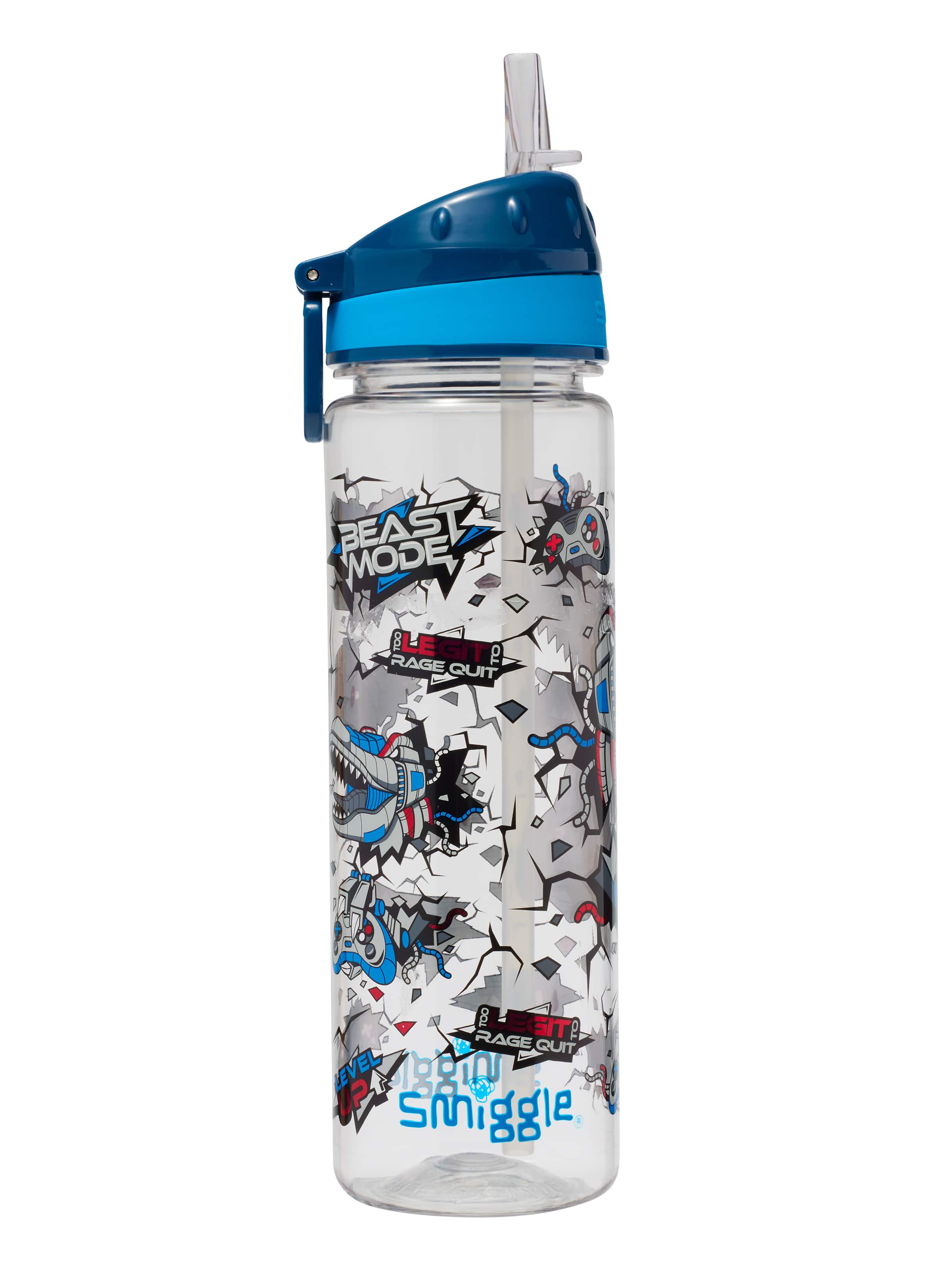 Smiggle - Fly High BPAsız 650ML Pipetli Suluk-Dinossi