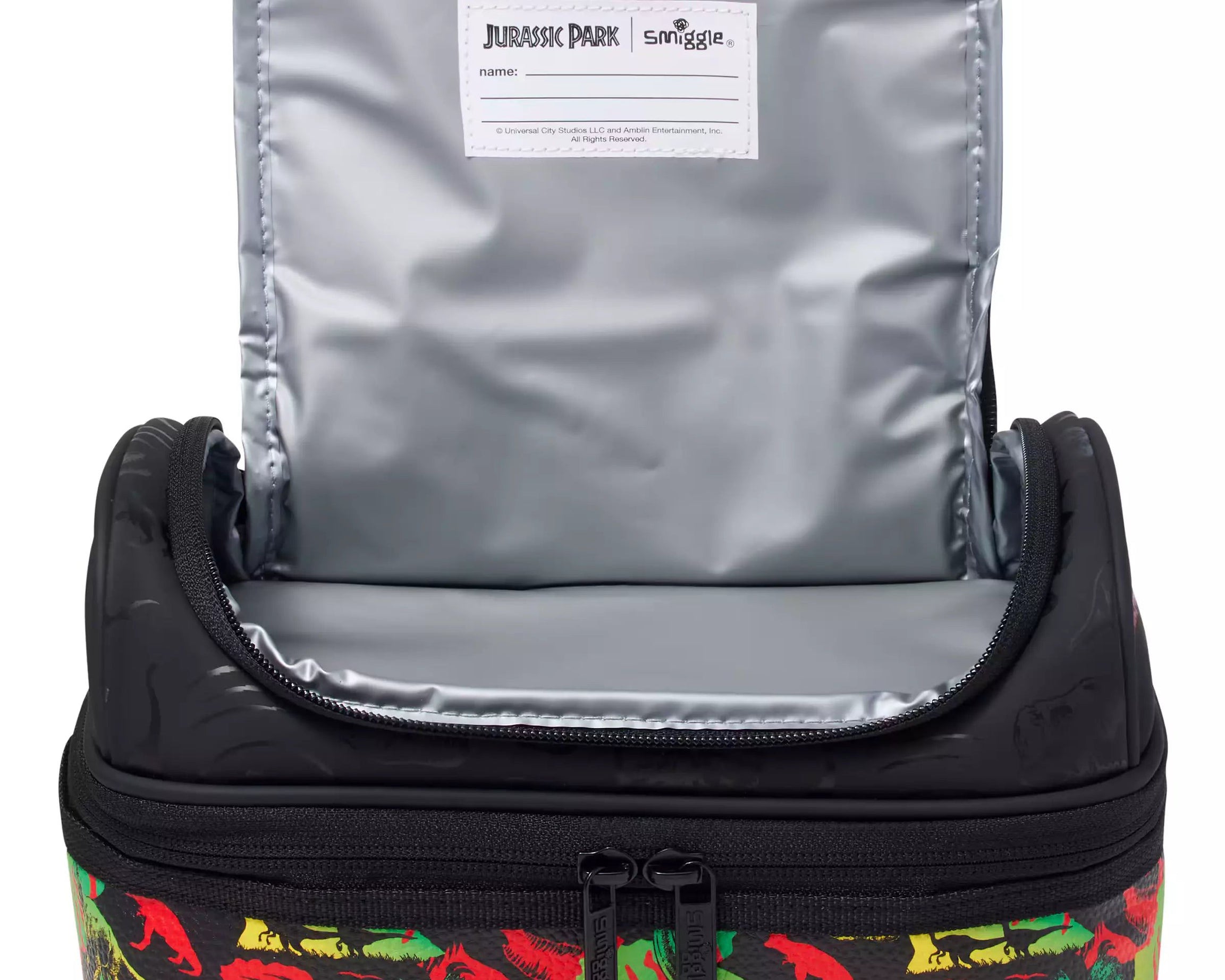 Smiggle - Jurassic Park Çift Katlı Beslenme Çantası-Dinossi