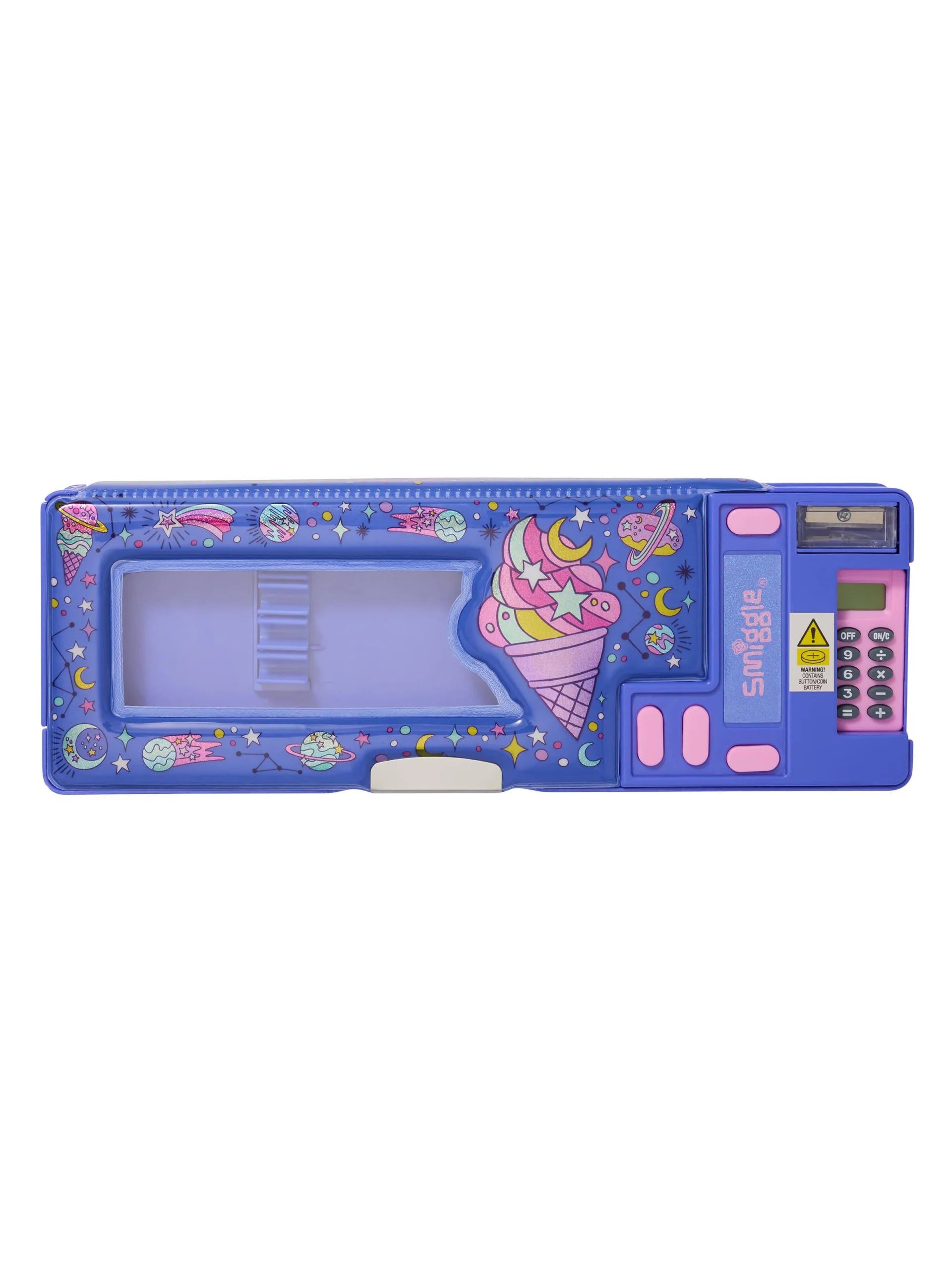 Smiggle - Epic Hesap Makineli Otomatik Kalem Kutusu-Dinossi