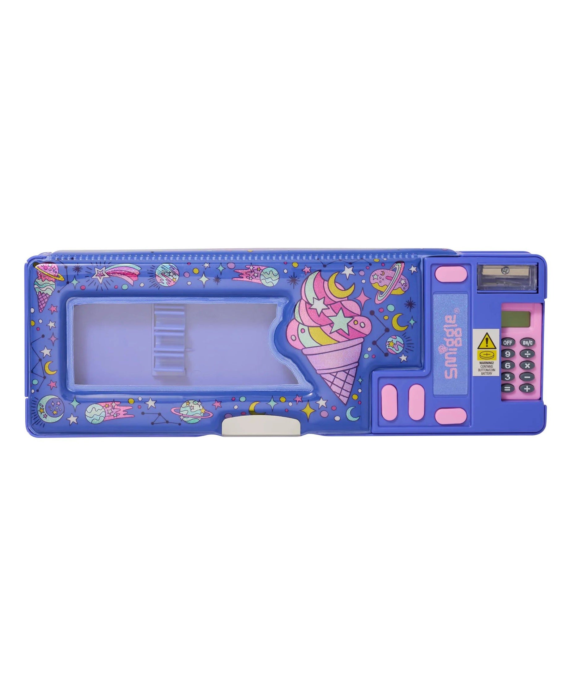 Smiggle - Epic Hesap Makineli Otomatik Kalem Kutusu-Dinossi