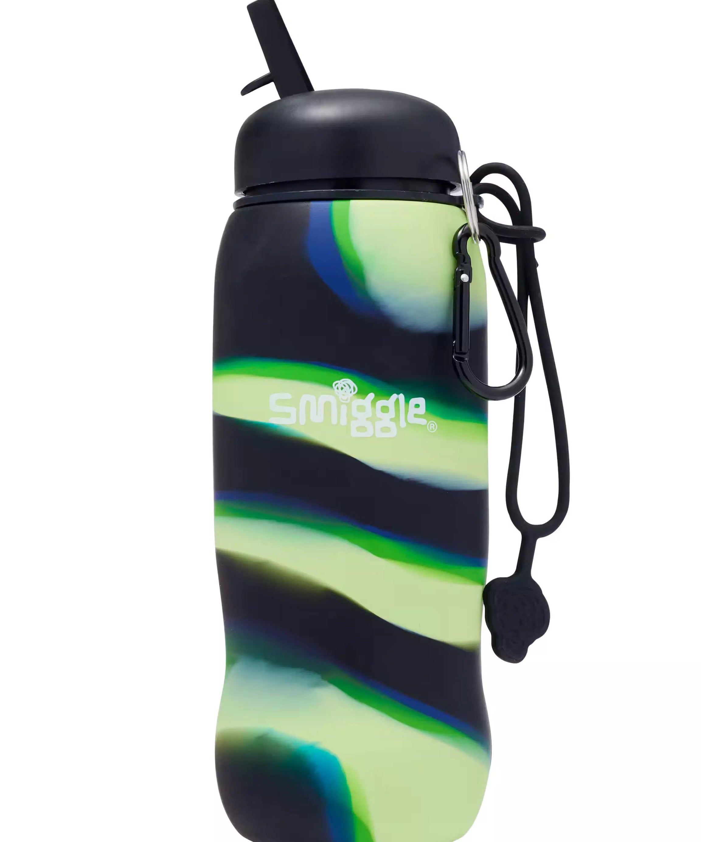 Smiggle - Freestyle Katlanabilir Pipetli 630ML Suluk-Dinossi