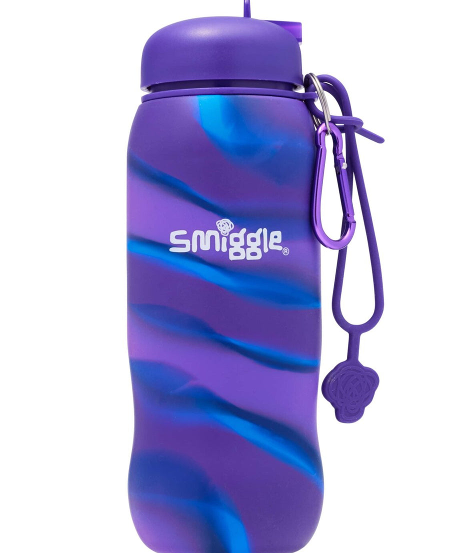 Smiggle - زجاجة ماء 630 مل مع قشة قابلة للطي