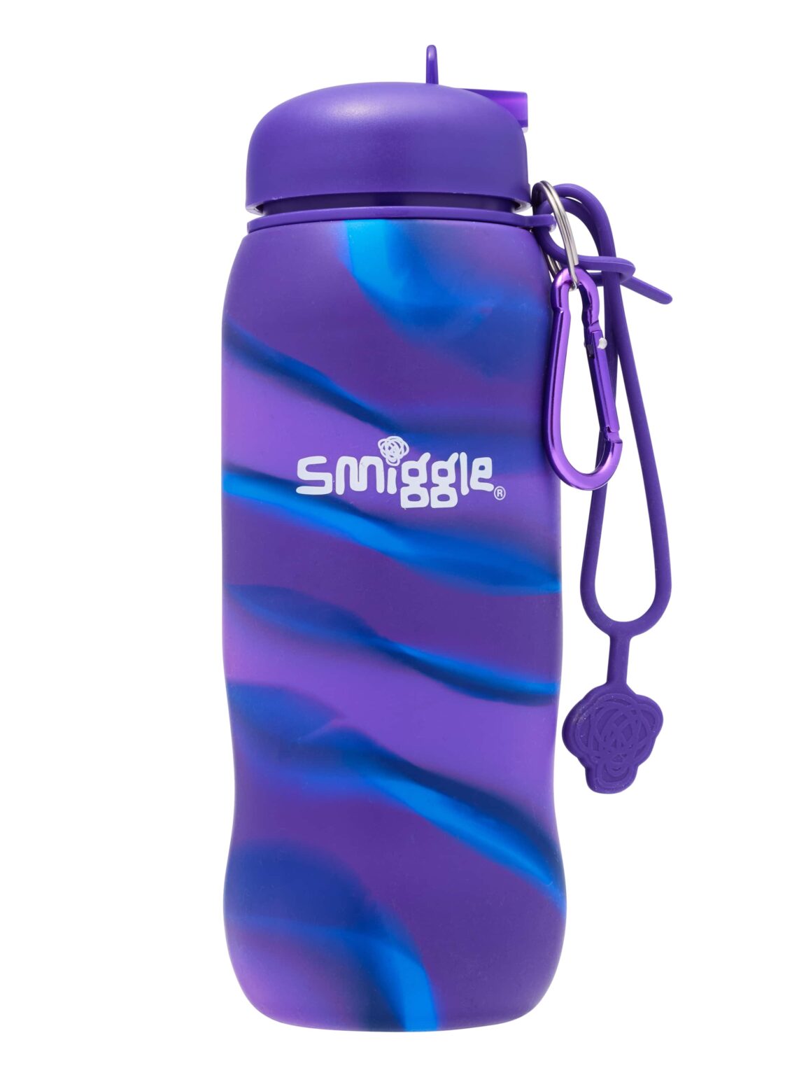 Smiggle - زجاجة ماء 630 مل مع قشة قابلة للطي