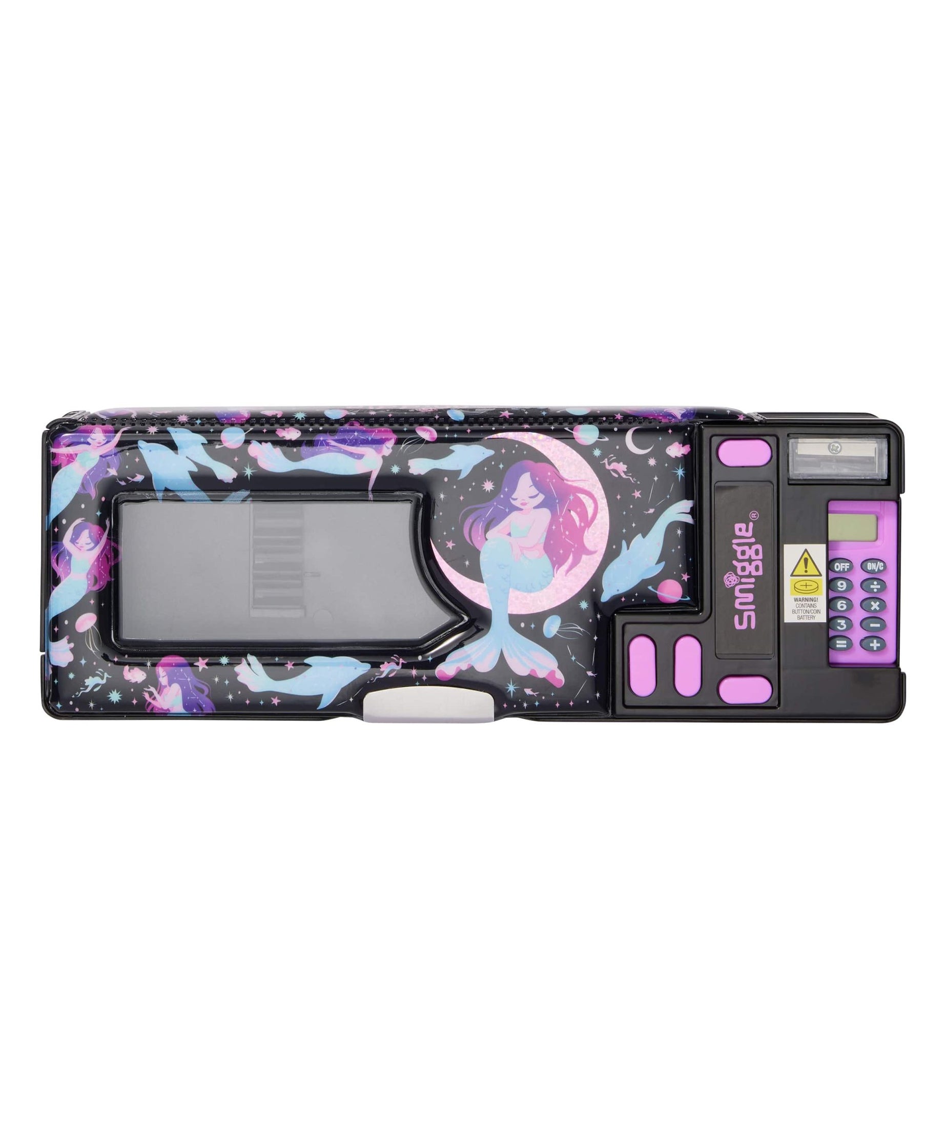 Smiggle - Limitless Hesap Makineli Otomatik Kalem Kutusu-Dinossi